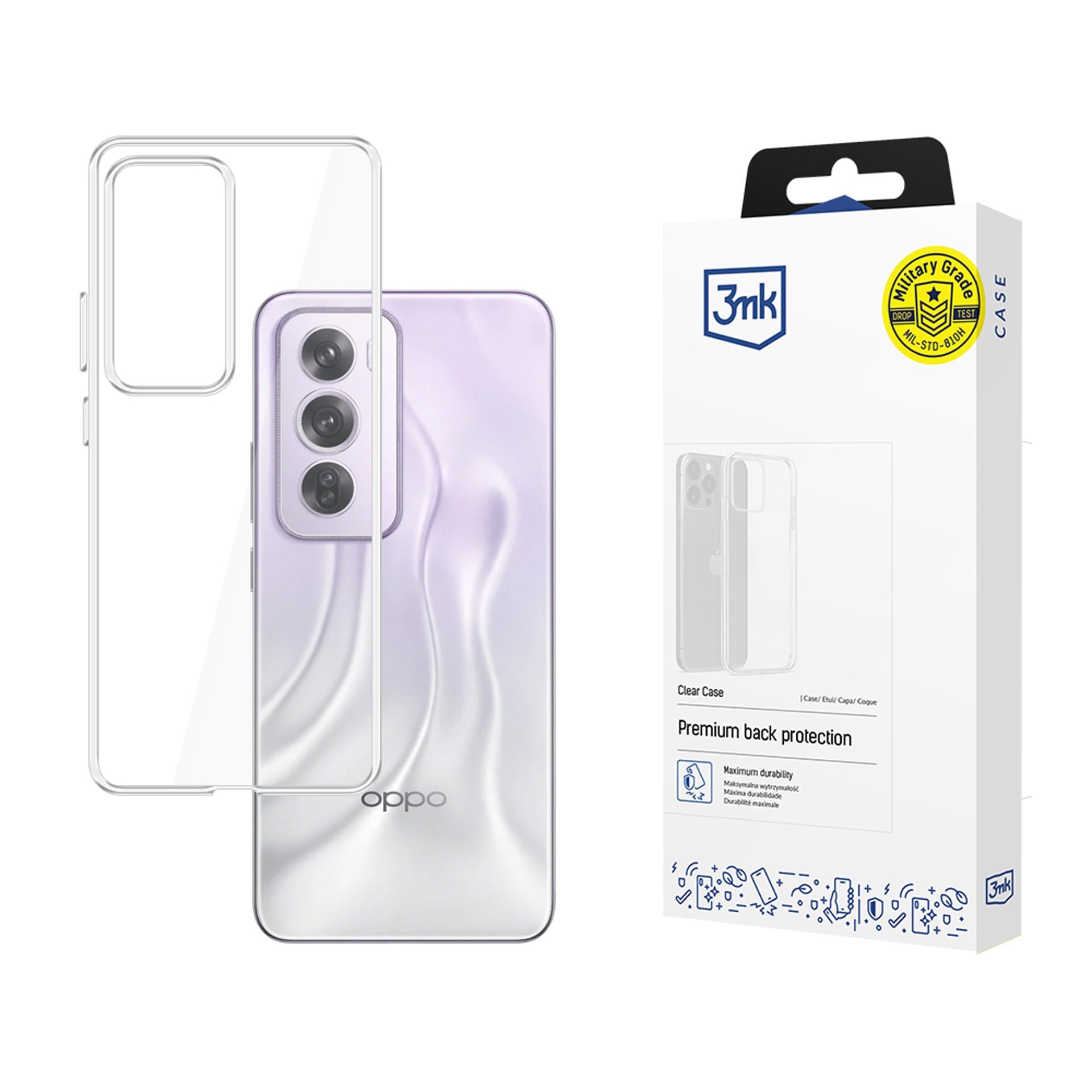3mk gennemsigtigt cover til Oppo Reno 12 Pro – gennemsigtigt