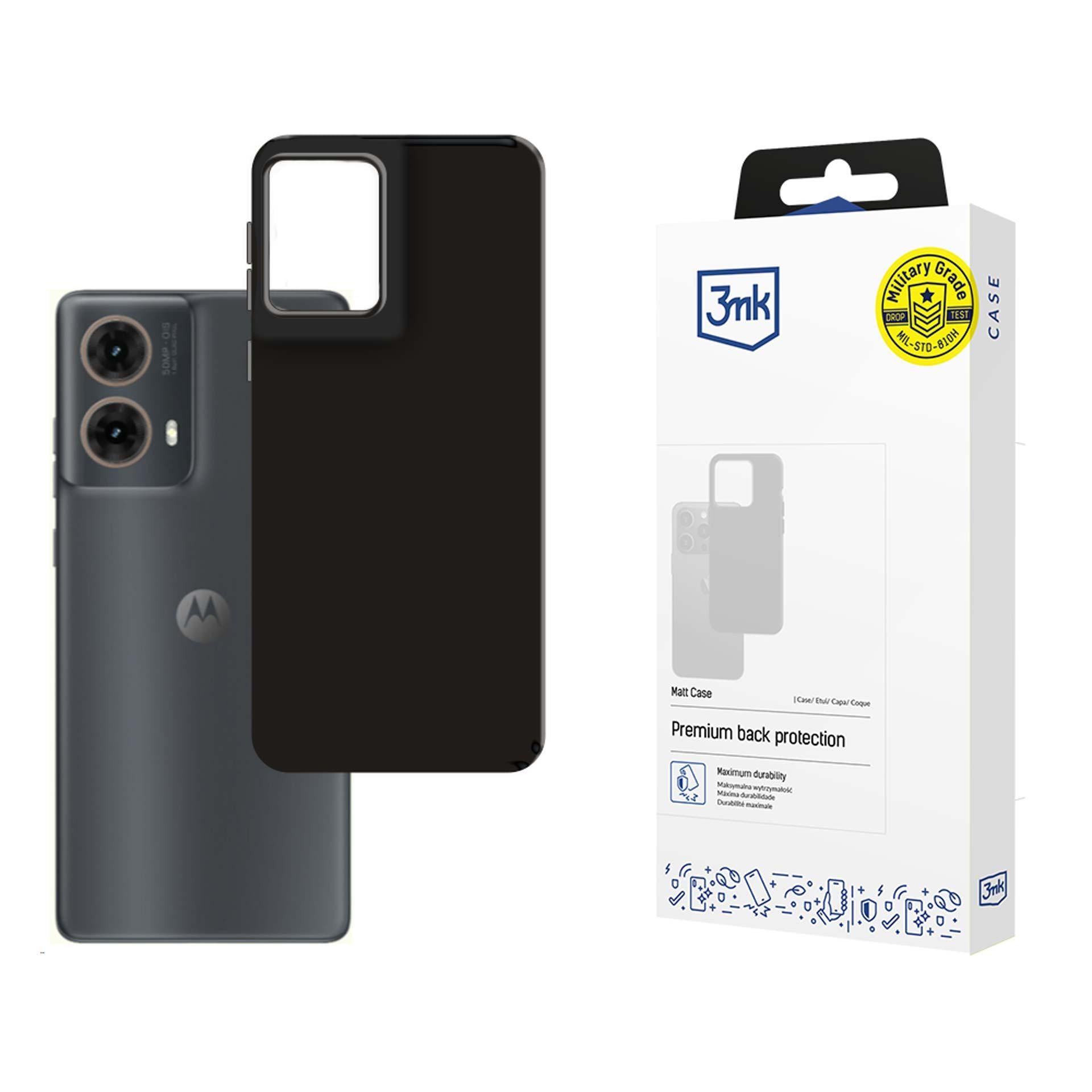 3mk mat etui til Motorola Moto G85 – sort