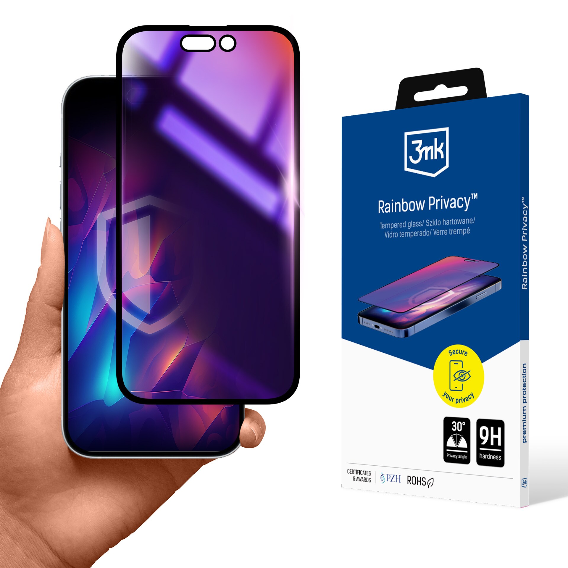 3mk Rainbow-beskyttelsesglas i hærdet glas til Apple iPhone 16