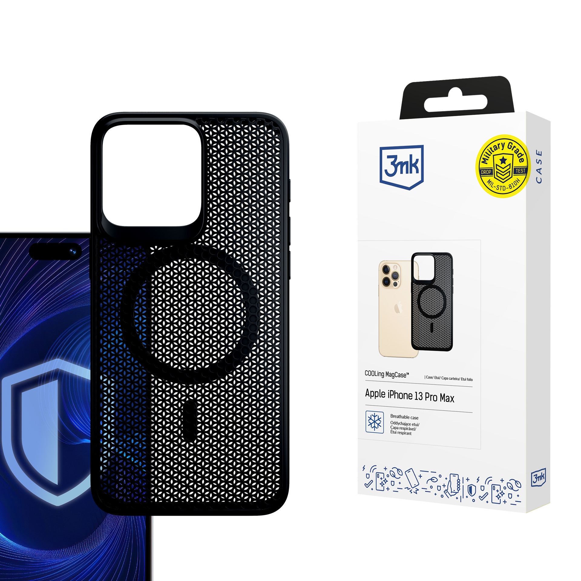 3mk COOLing MagCase-etui til Apple iPhone 13 Pro Max – Sort