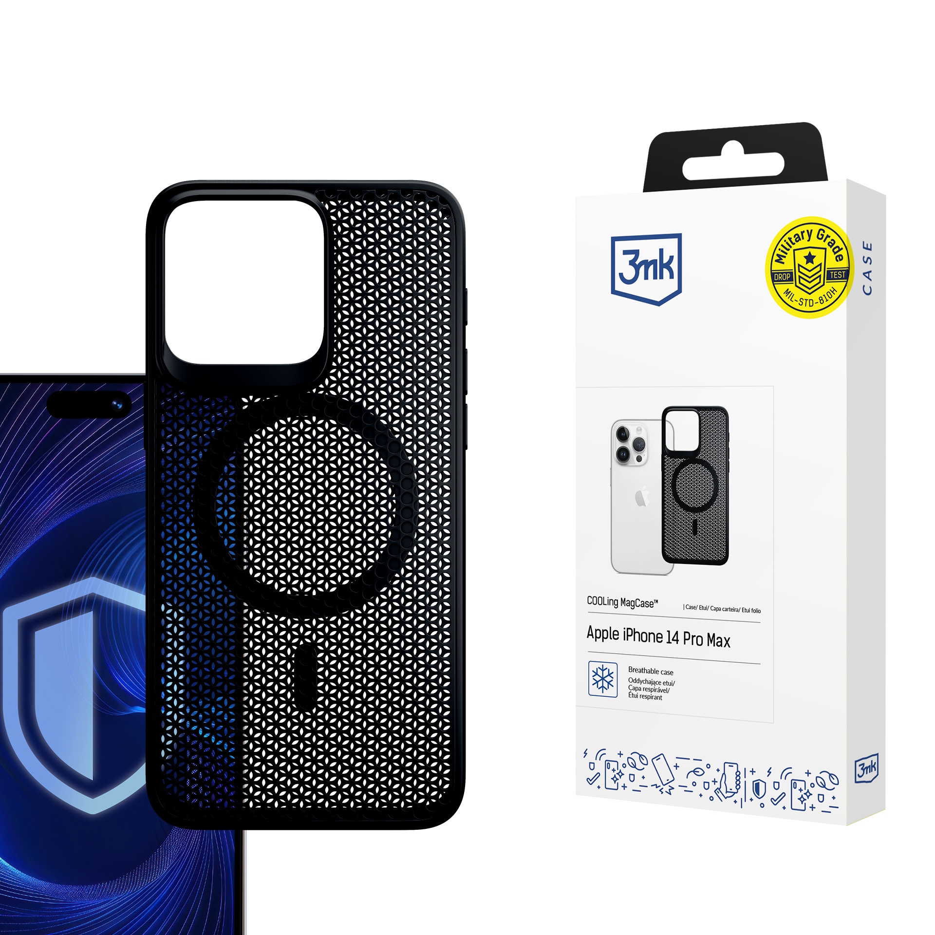 3mk COOLing MagCase-etui til Apple iPhone 14 Pro Max – Sort