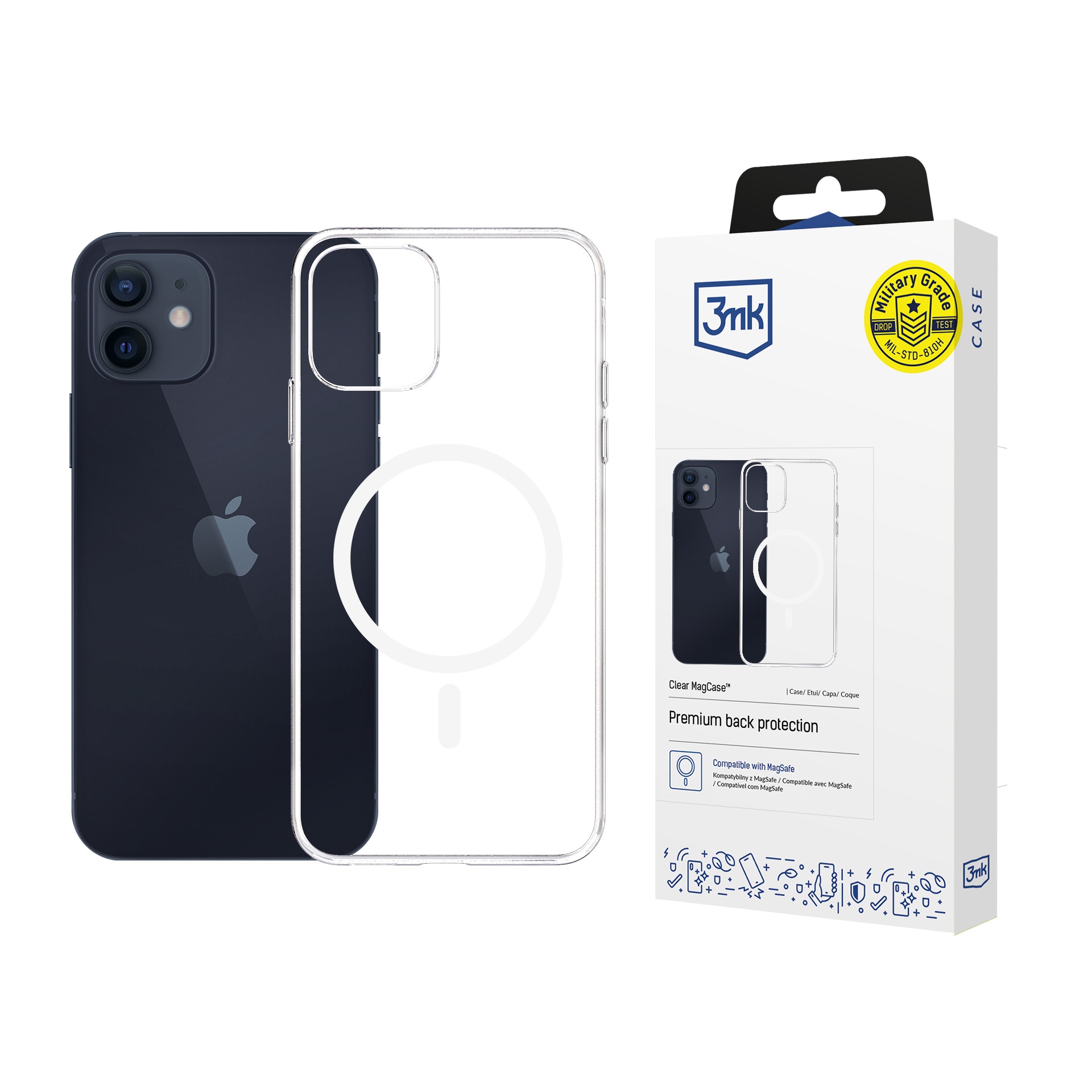 3mk Clear MagCase til Apple iPhone 12 og 12 Pro – gennemsigtig