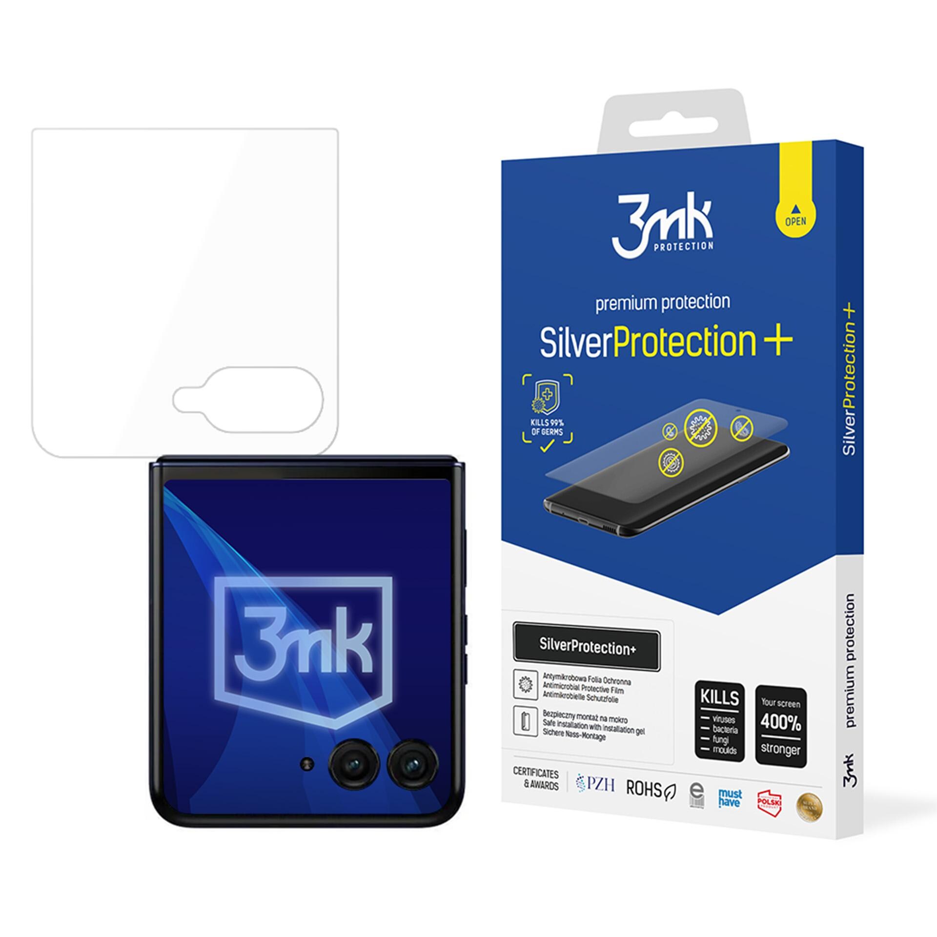Antibakteriel beskyttelsesfilm 3mk SilverProtection+ til Motorola Razr 50 Ultra (forside)