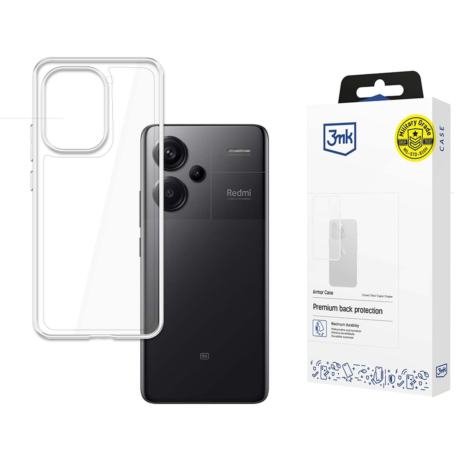3mk Armor-etui til Xiaomi Redmi Note 13 Pro+ – Gennemsigtigt