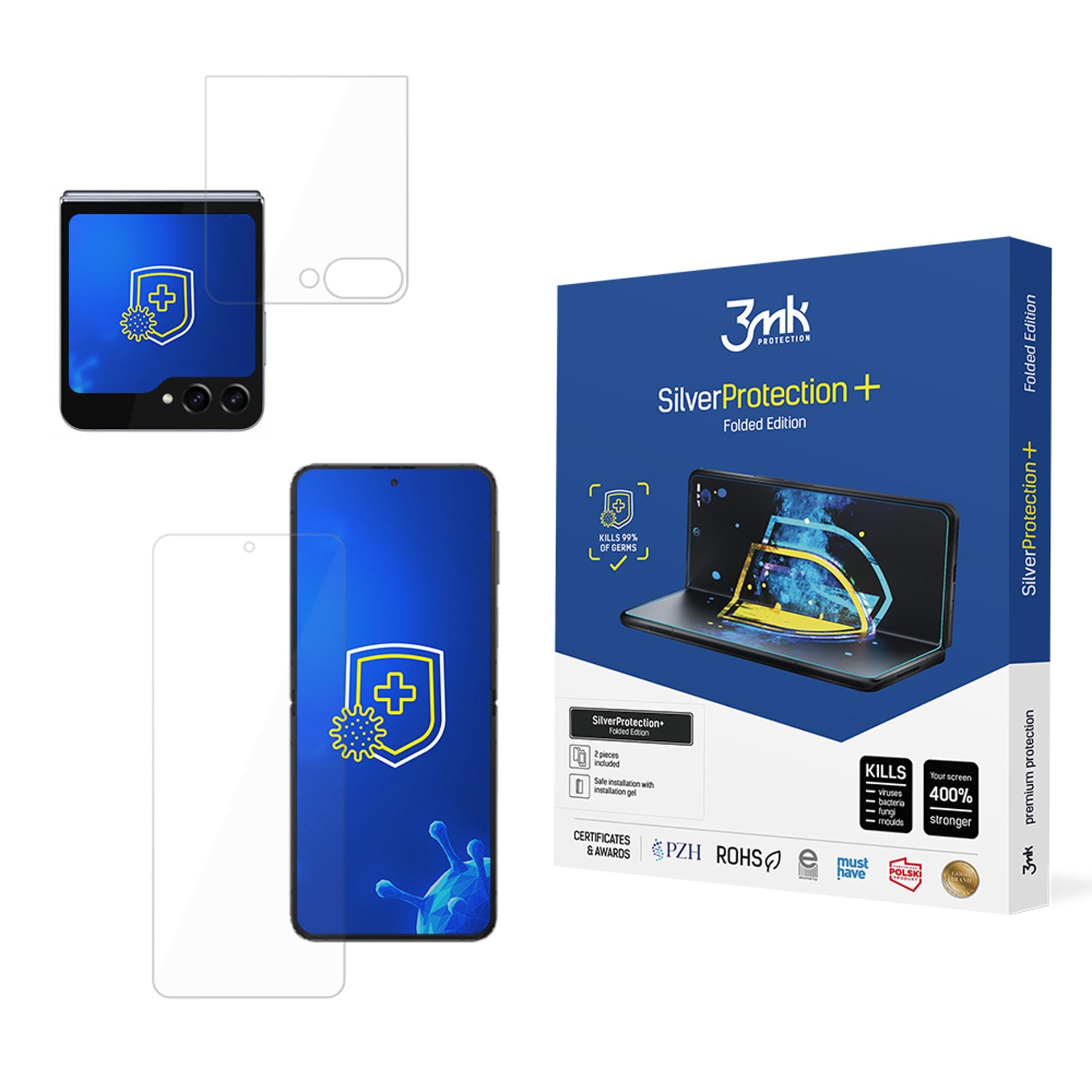 Antibakteriel beskyttelsesfilm 3mk SilverProtection+ Folded Edition til Samsung Galaxy Z Flip 6