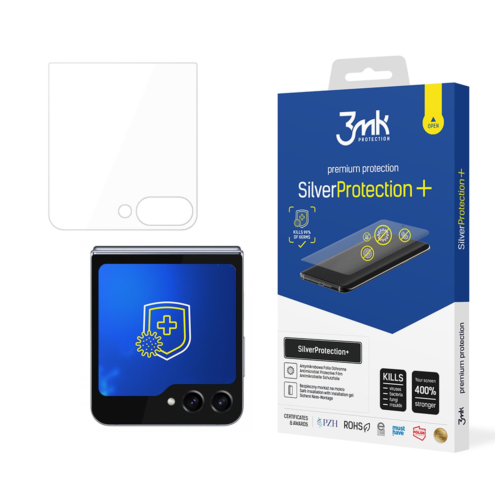 Antibakteriel folie 3mk SilverProtection+ til Samsung Galaxy Z Flip 6