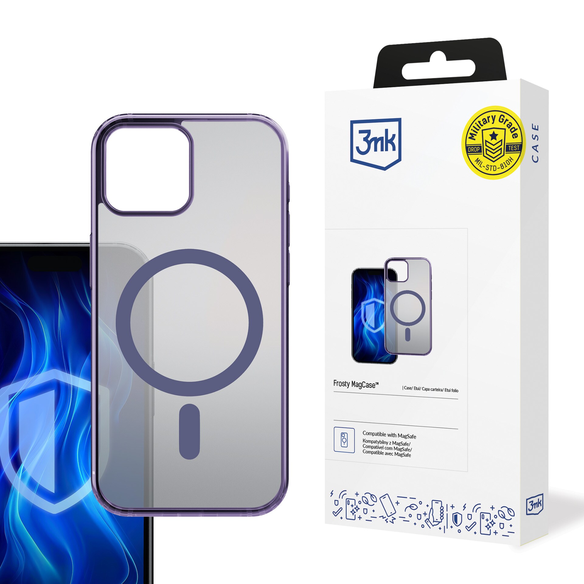 3mk Frosty MagCase lilla etui til Apple iPhone 13 – lilla