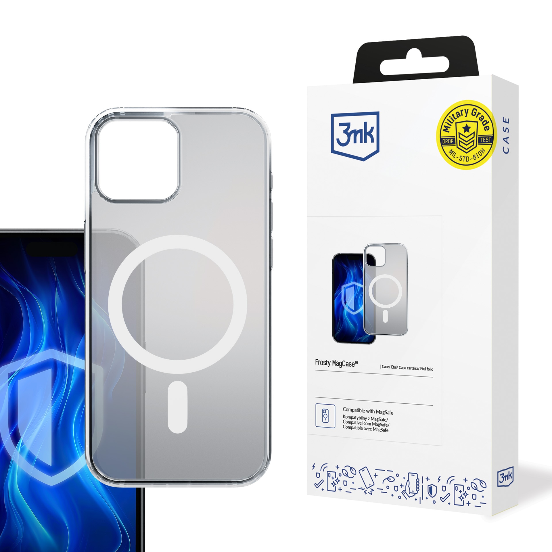 3mk Frosty MagCase hvid til Apple iPhone 15 – hvid