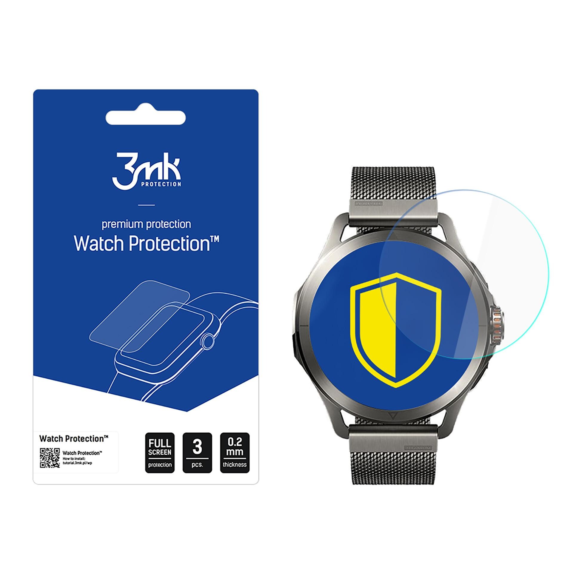 Hybrid Glass 3mk urbeskyttelse FlexibleGlass til Xiaomi Watch S4 Sport