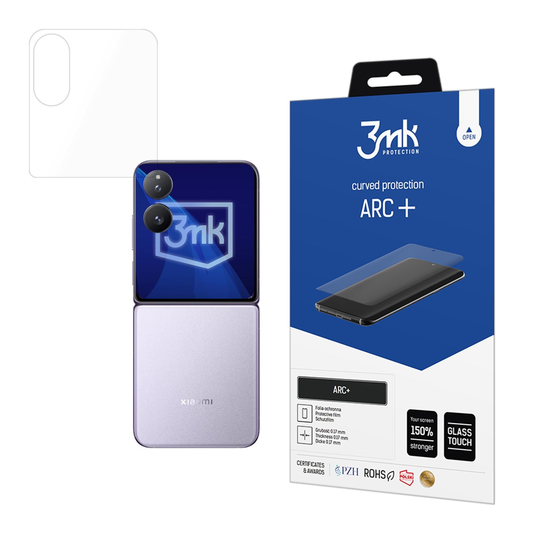 Beskyttelsesfilm 3mk ARC+ til Xiaomi Mix Flip (forside)