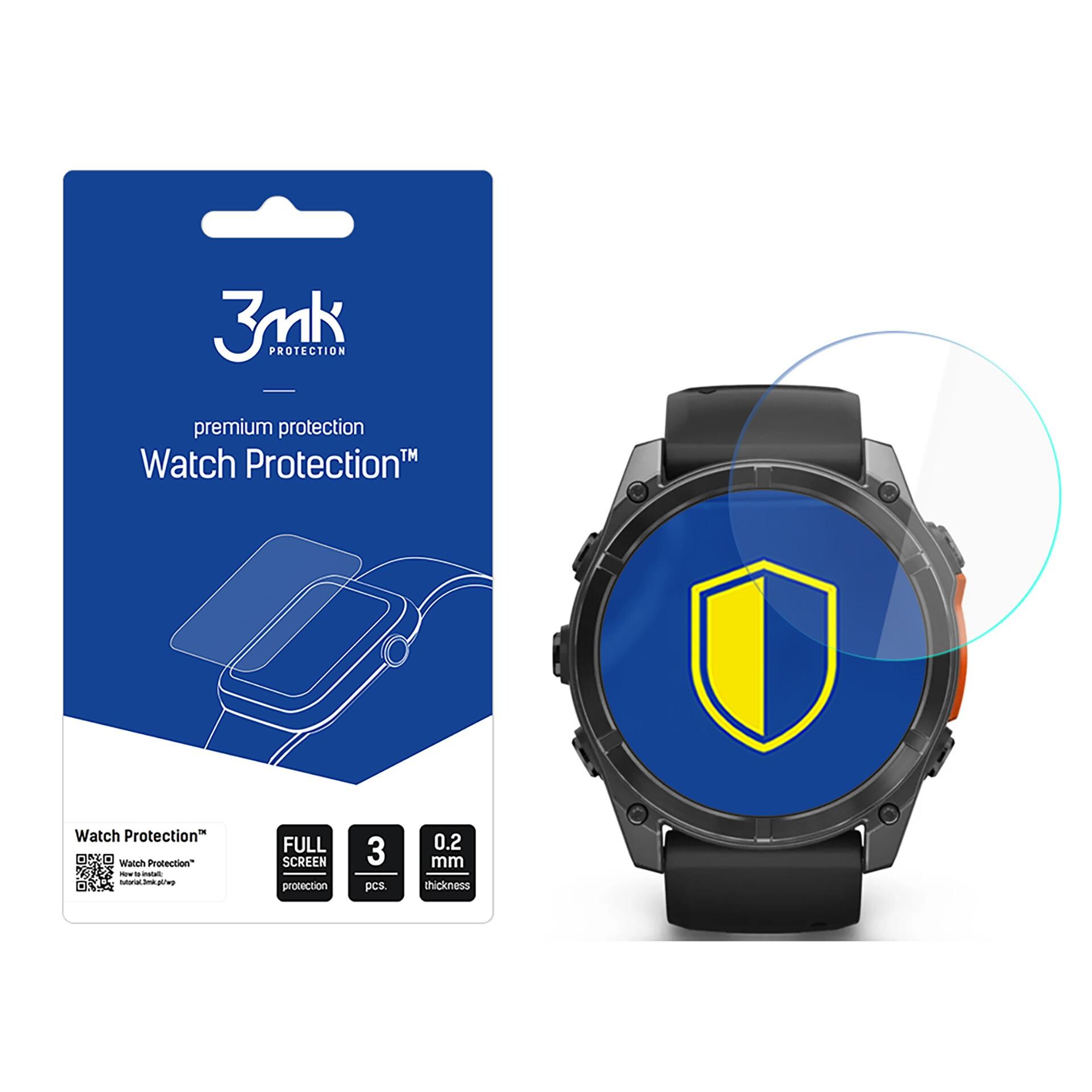 Hybrid Glass 3mk urbeskyttelse FlexibleGlass til Garmin Fenix 8 AMOLED 51 mm