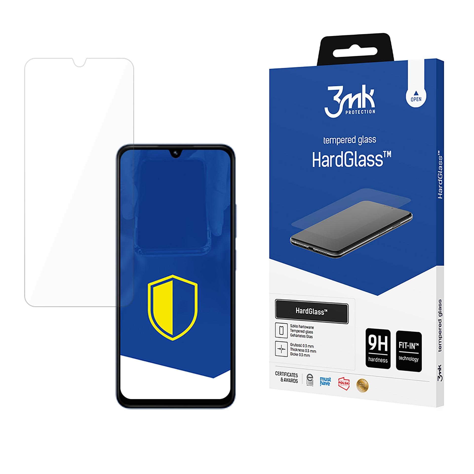 Hærdet glas 9H 3mk HardGlass™ til Xiaomi Redmi 14C