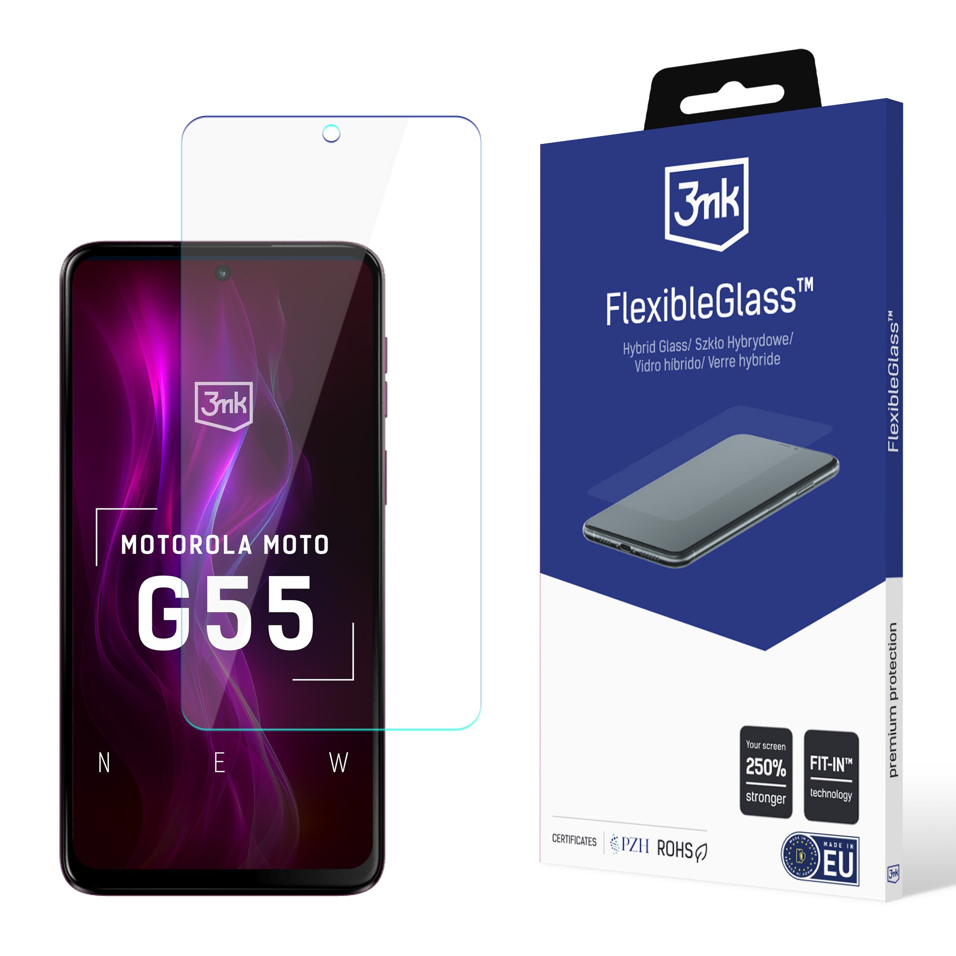 Hybridglas 3mk FlexibleGlass til Motorola Moto G55 5G