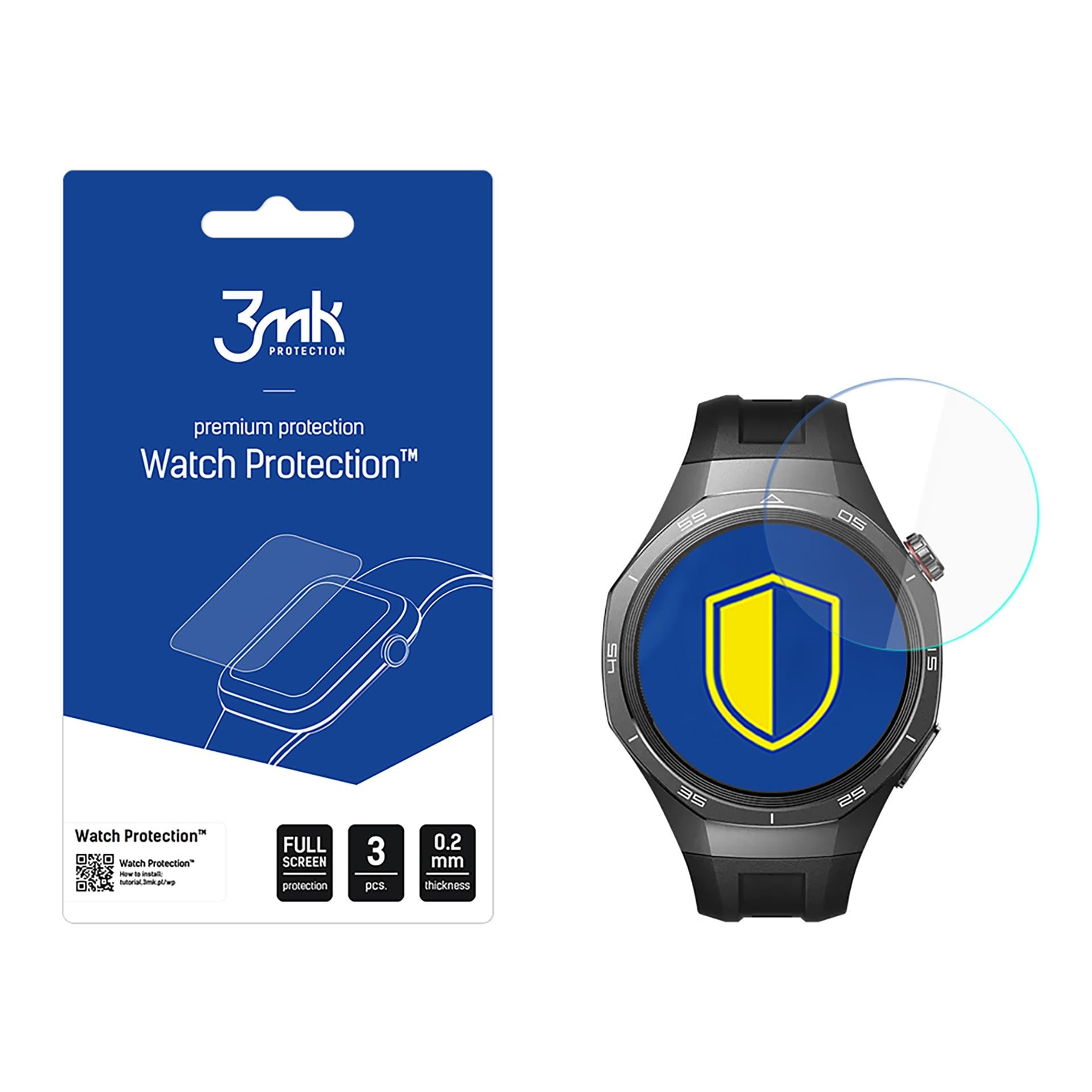 Hybrid Glass 3mk urbeskyttelse FlexibleGlass til Huawei Watch GT5 Pro 46 mm