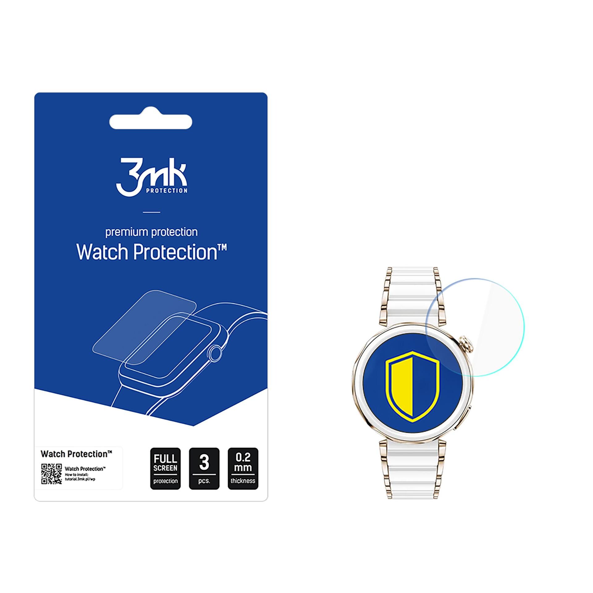 Hybrid Glass 3mk urbeskyttelse FlexibleGlass til Huawei Watch GT5 Pro 42 mm