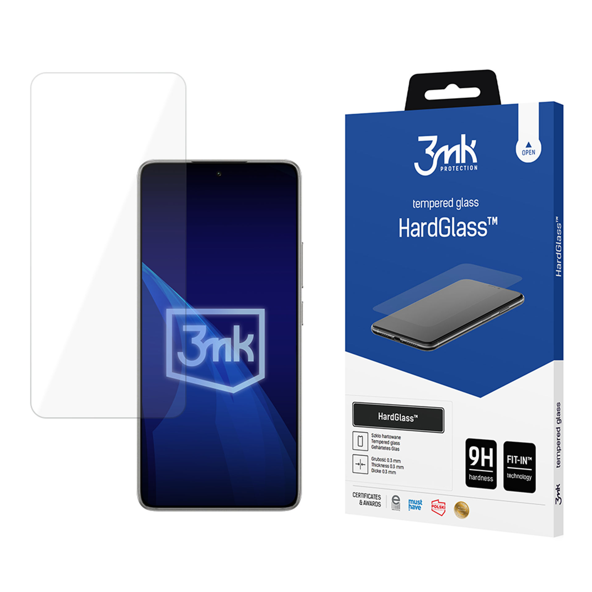 Hærdet glas 9H 3mk HardGlass™ til Xiaomi 14T / 14T Pro