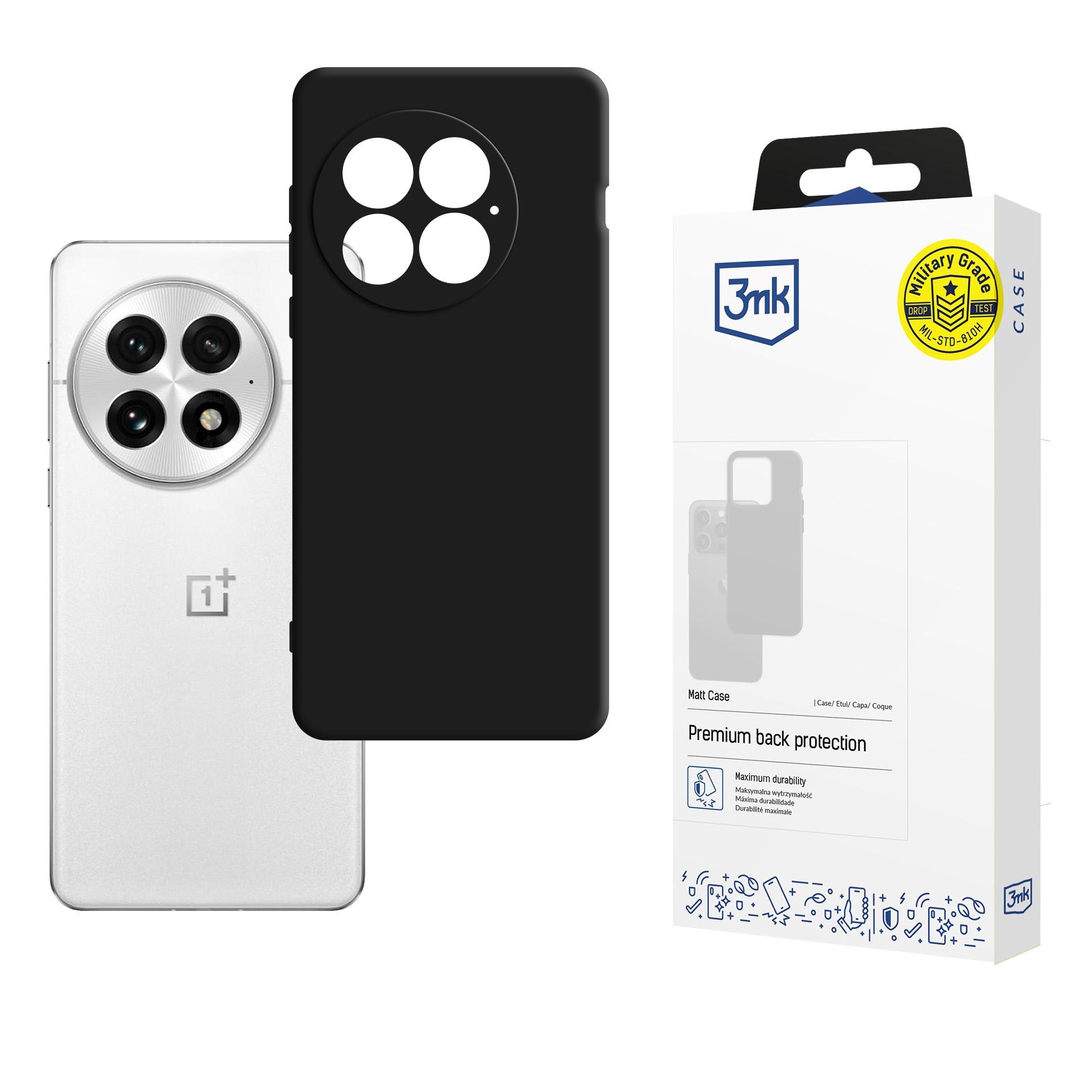 3mk mat etui til OnePlus 13 – sort