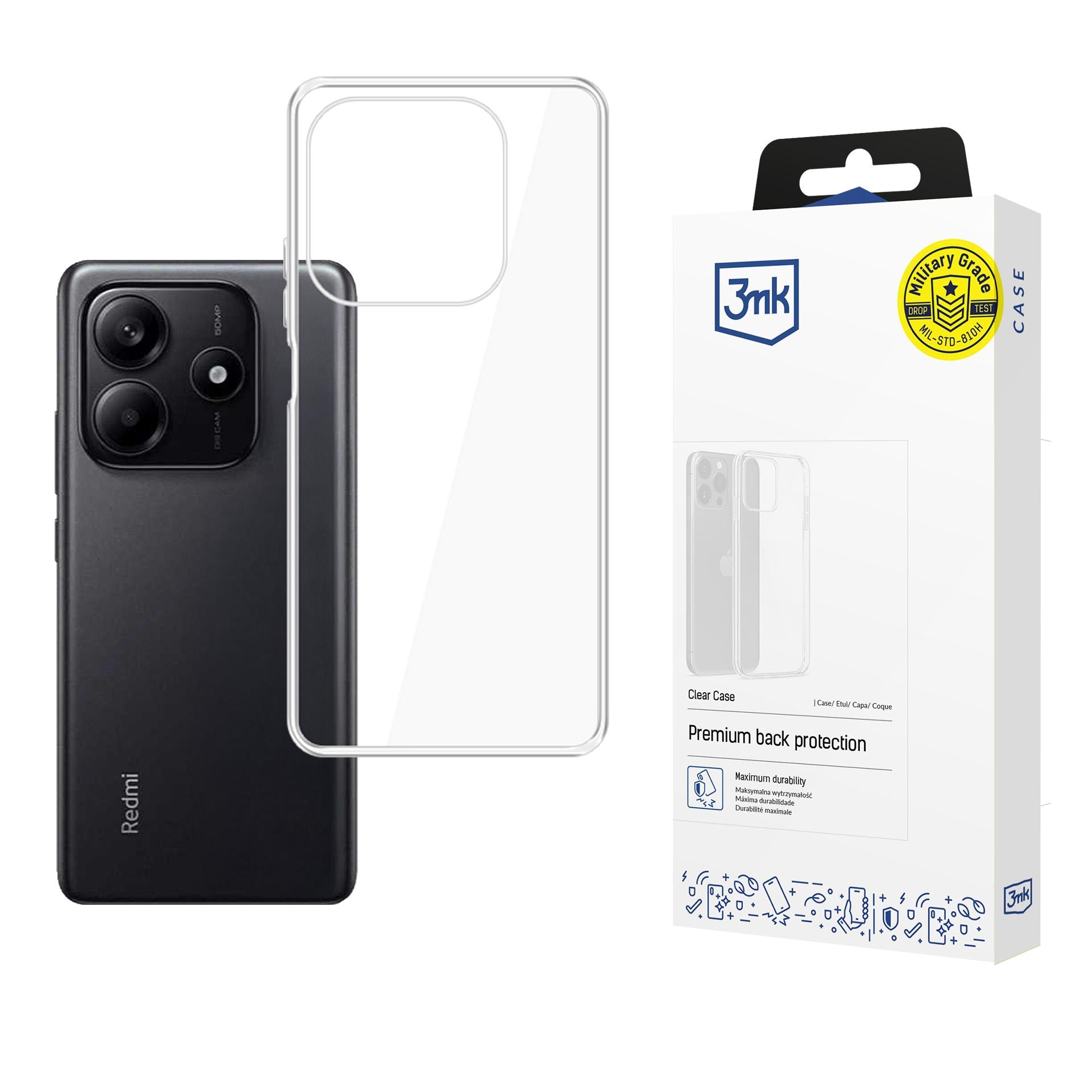 3mk gennemsigtigt cover til Xiaomi Redmi Note 14 5G – gennemsigtigt