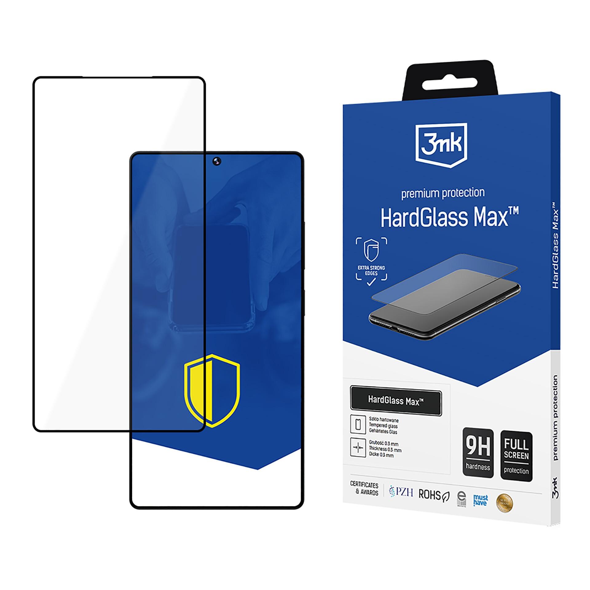 Hærdet glas 3mk HardGlass Max Black til Samsung Galaxy S25 Ultra