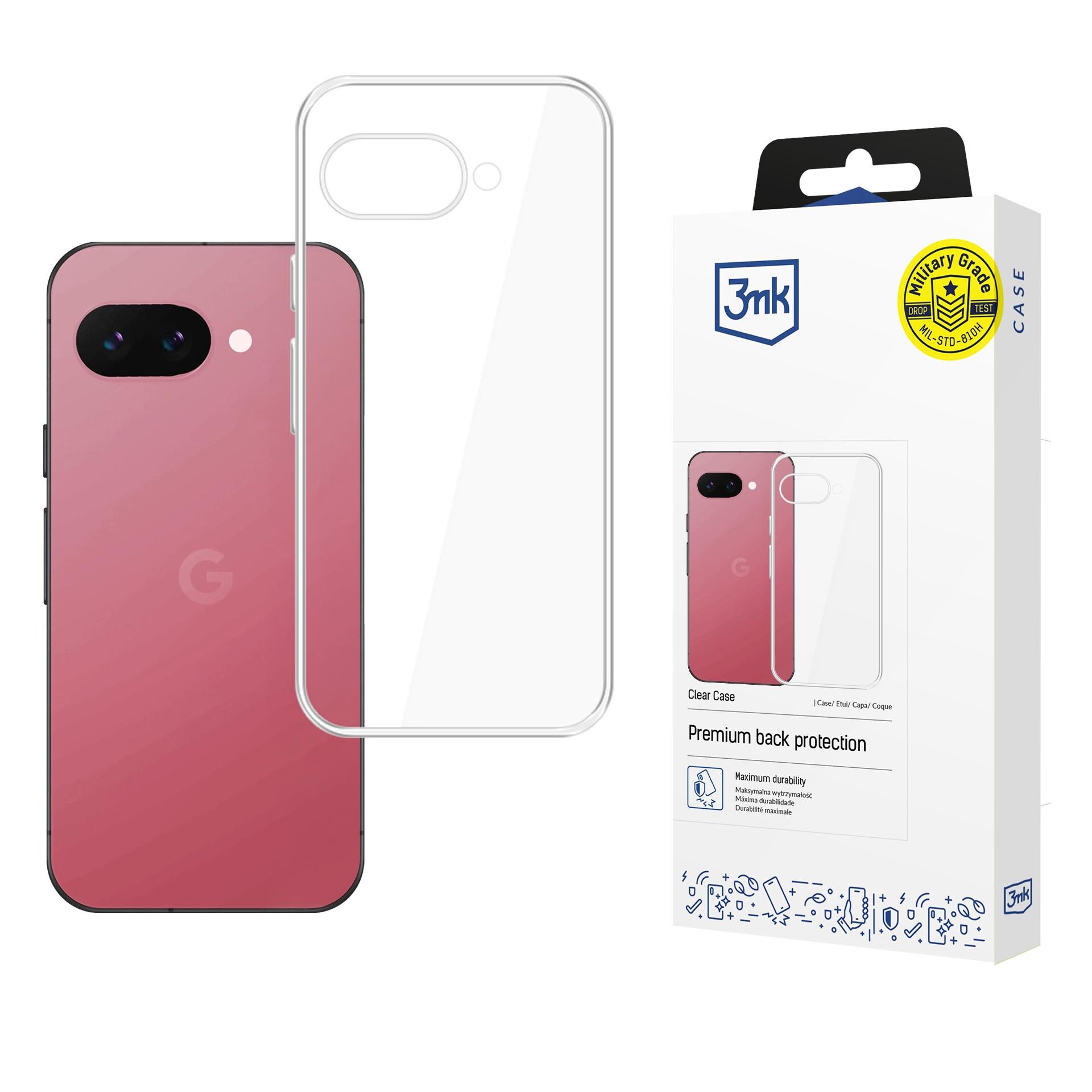 3mk gennemsigtigt cover til Google Pixel 9A – gennemsigtigt