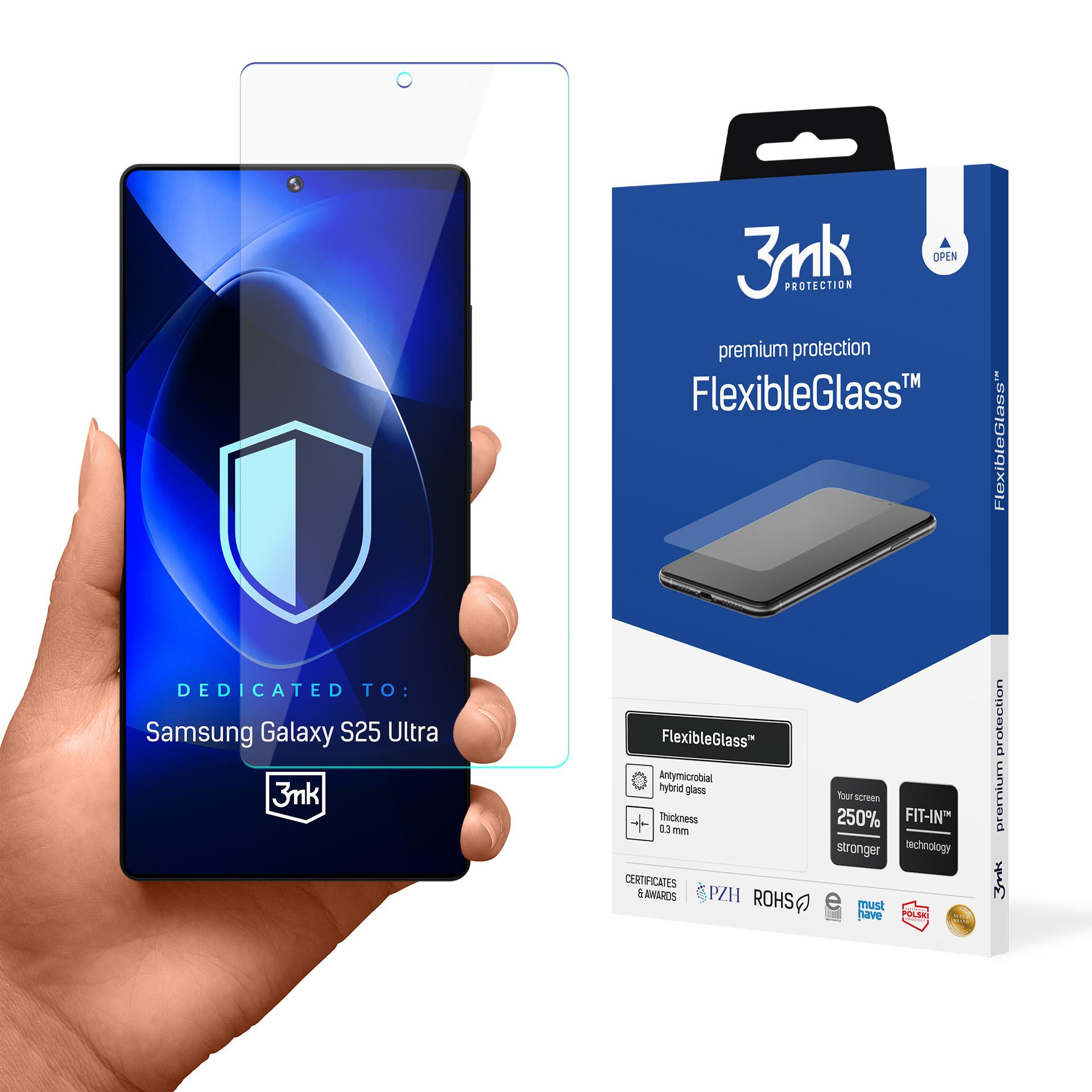 Hybridglas 3mk FlexibleGlass til Samsung Galaxy S25 Ultra