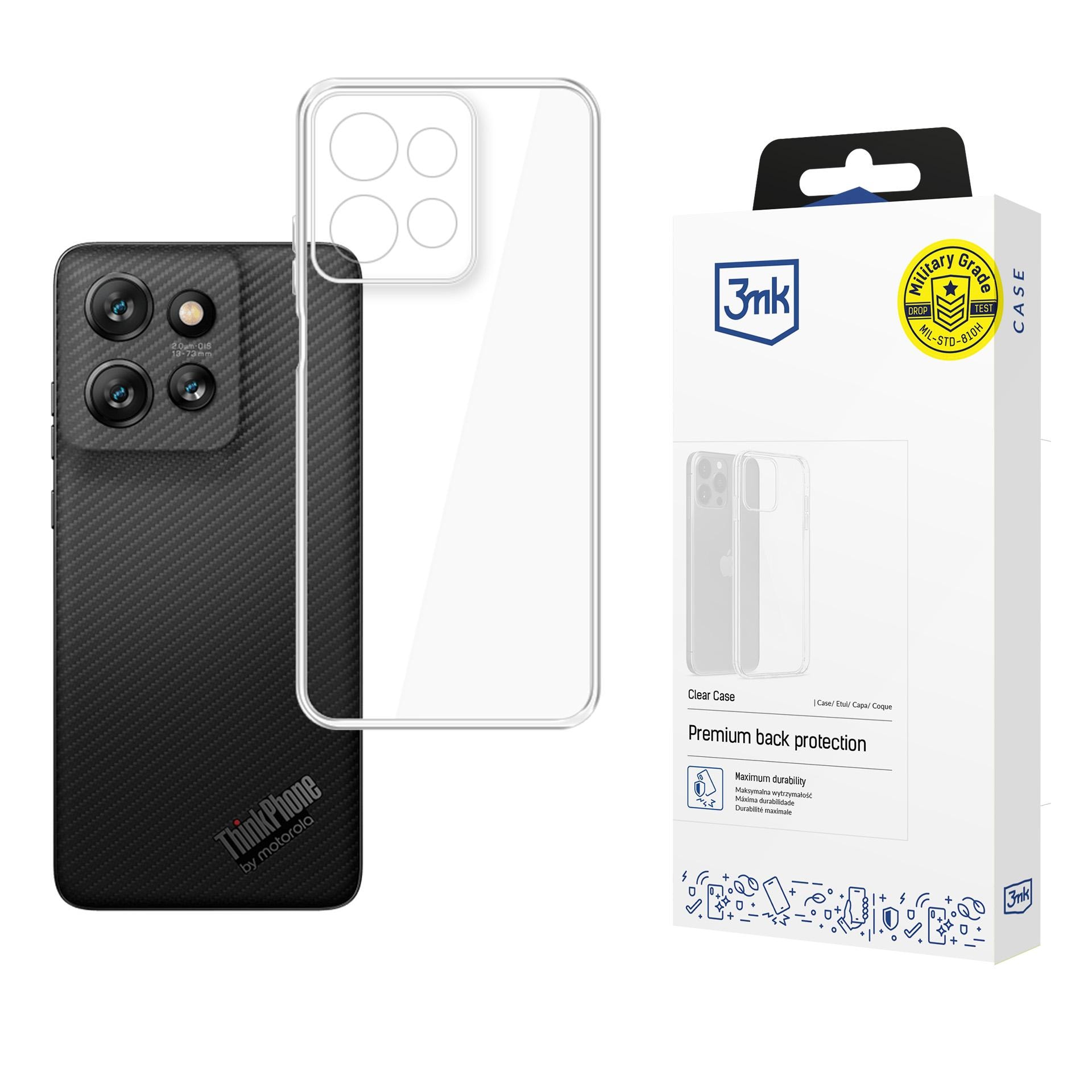 3mk gennemsigtigt cover til Motorola ThinkPhone25 – gennemsigtigt