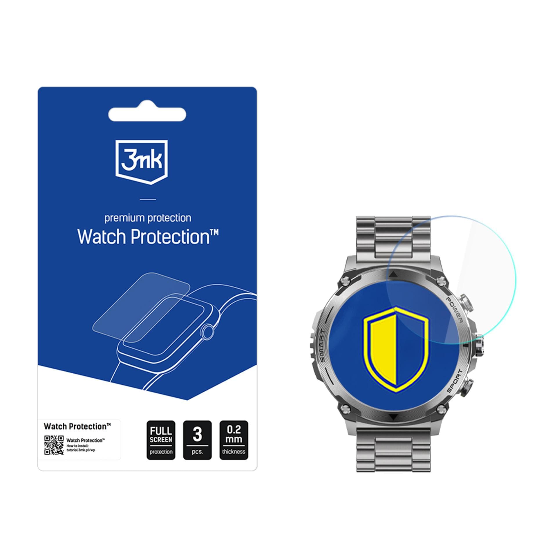 Skærmbeskytter til smartwatch: 3mk Watch Protection FlexibleGlass til Garett Atom