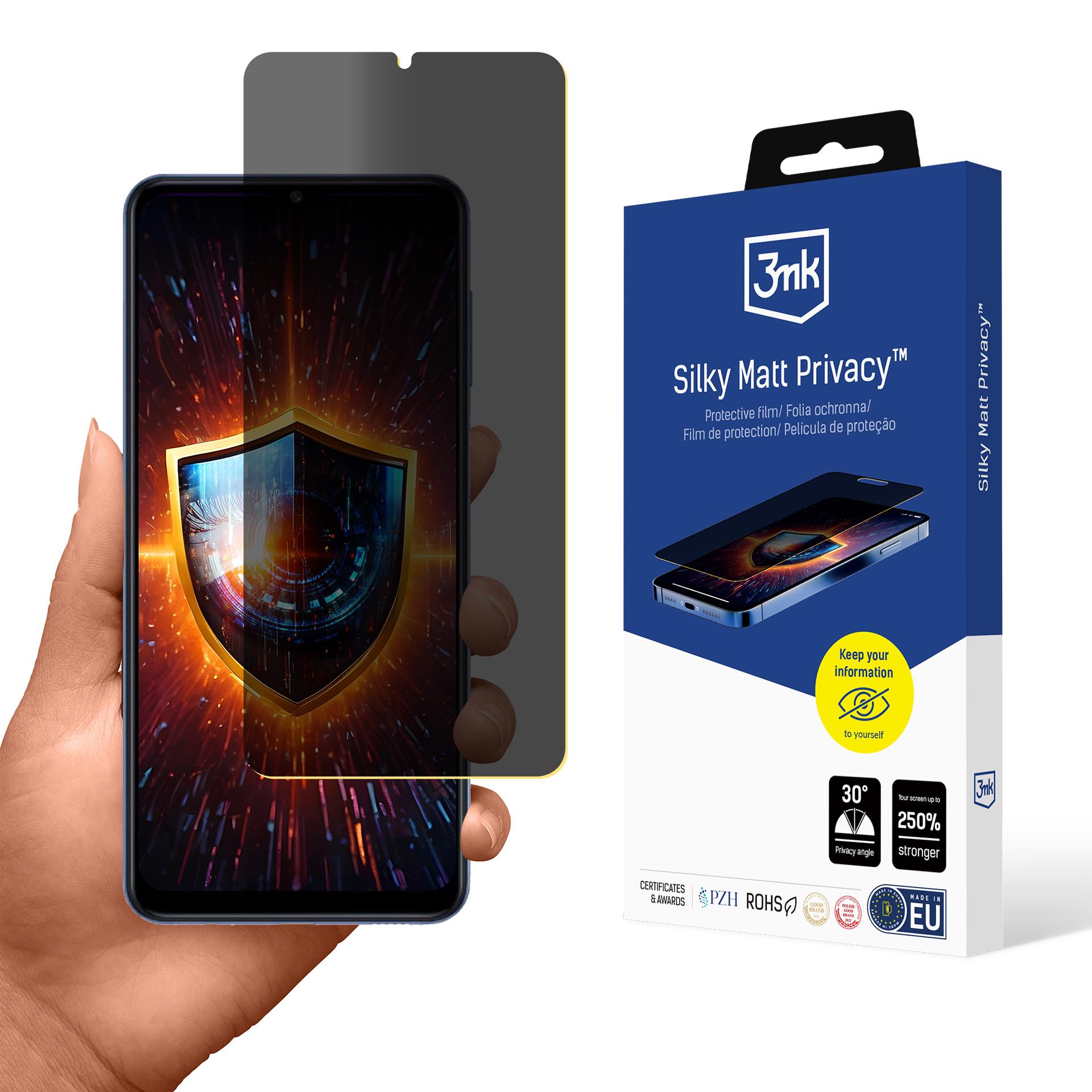 3mk Silky Matt Privacy-skærmbeskyttelse til Samsung Galaxy M12