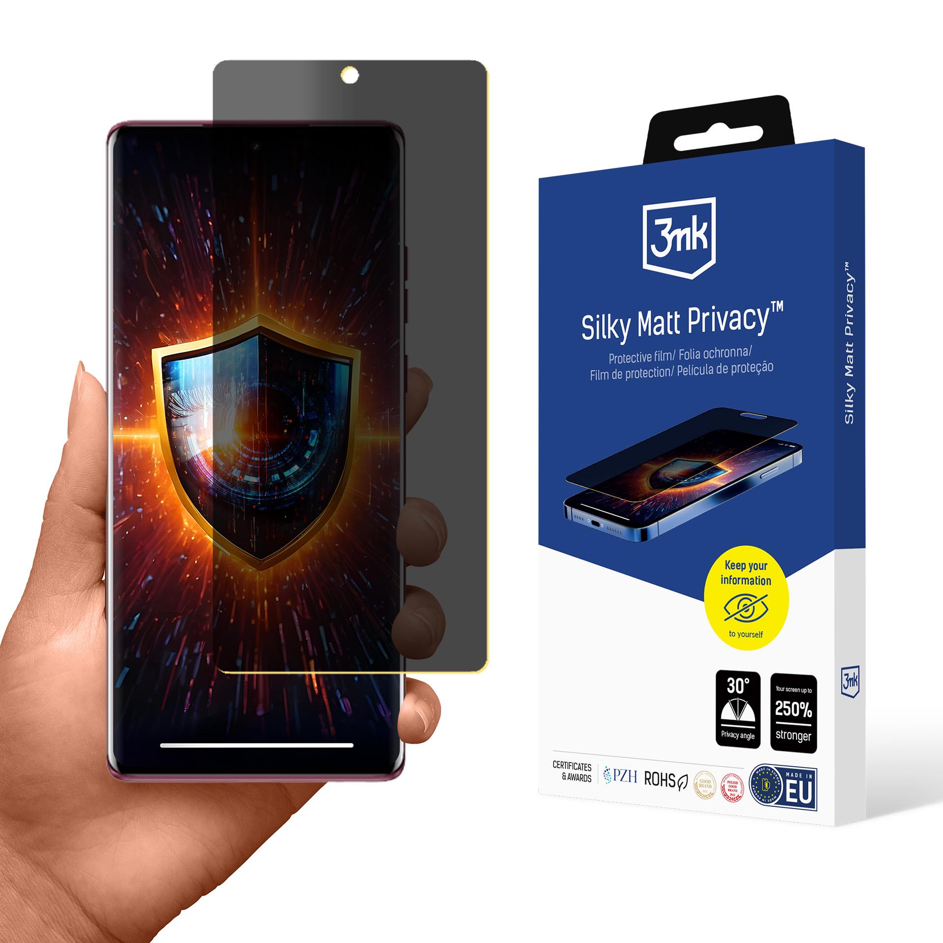 3mk Silky Matt Privacy-skærmbeskytter til Motorola Edge 50 Fusion