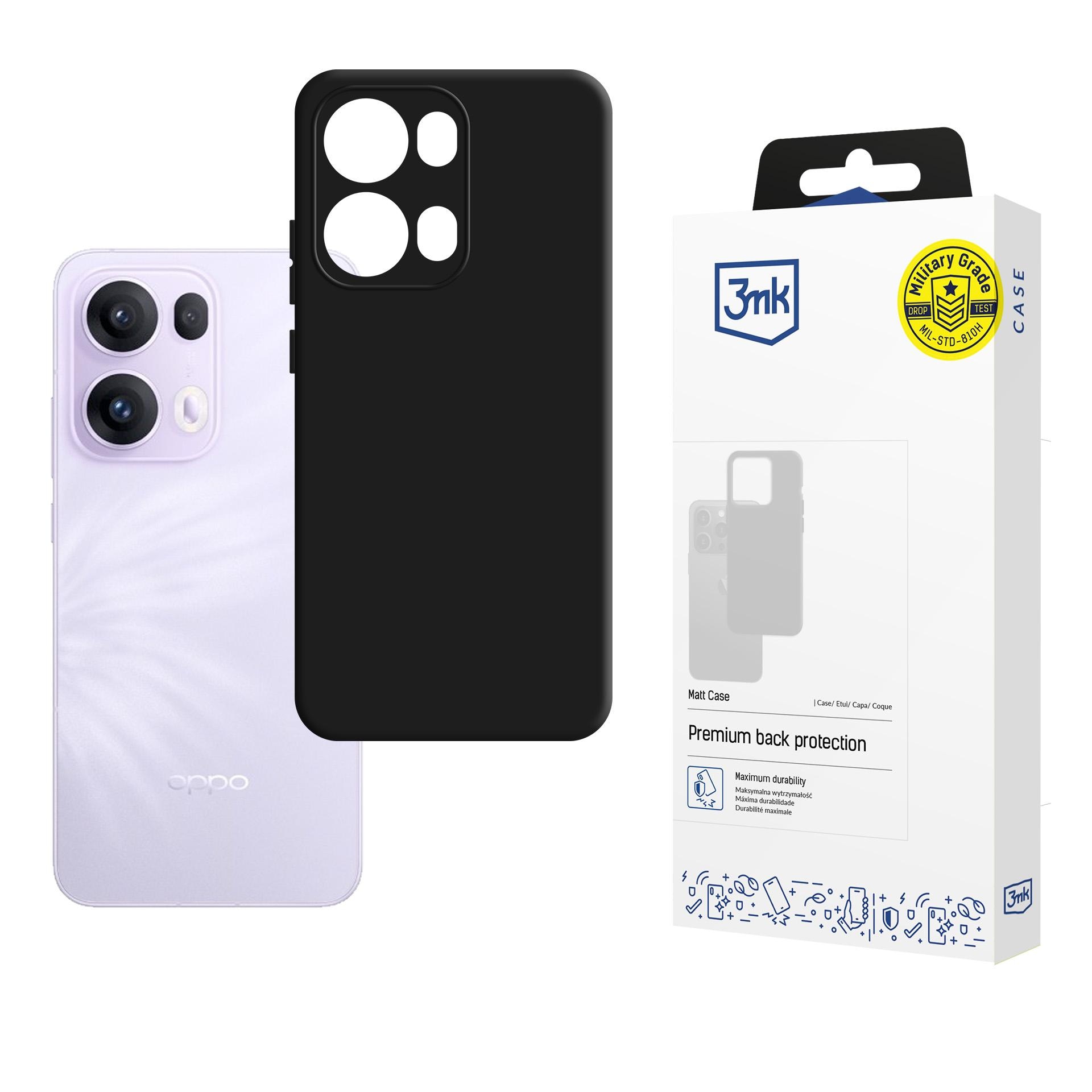 3mk mat etui til Oppo Reno 13 Pro – sort