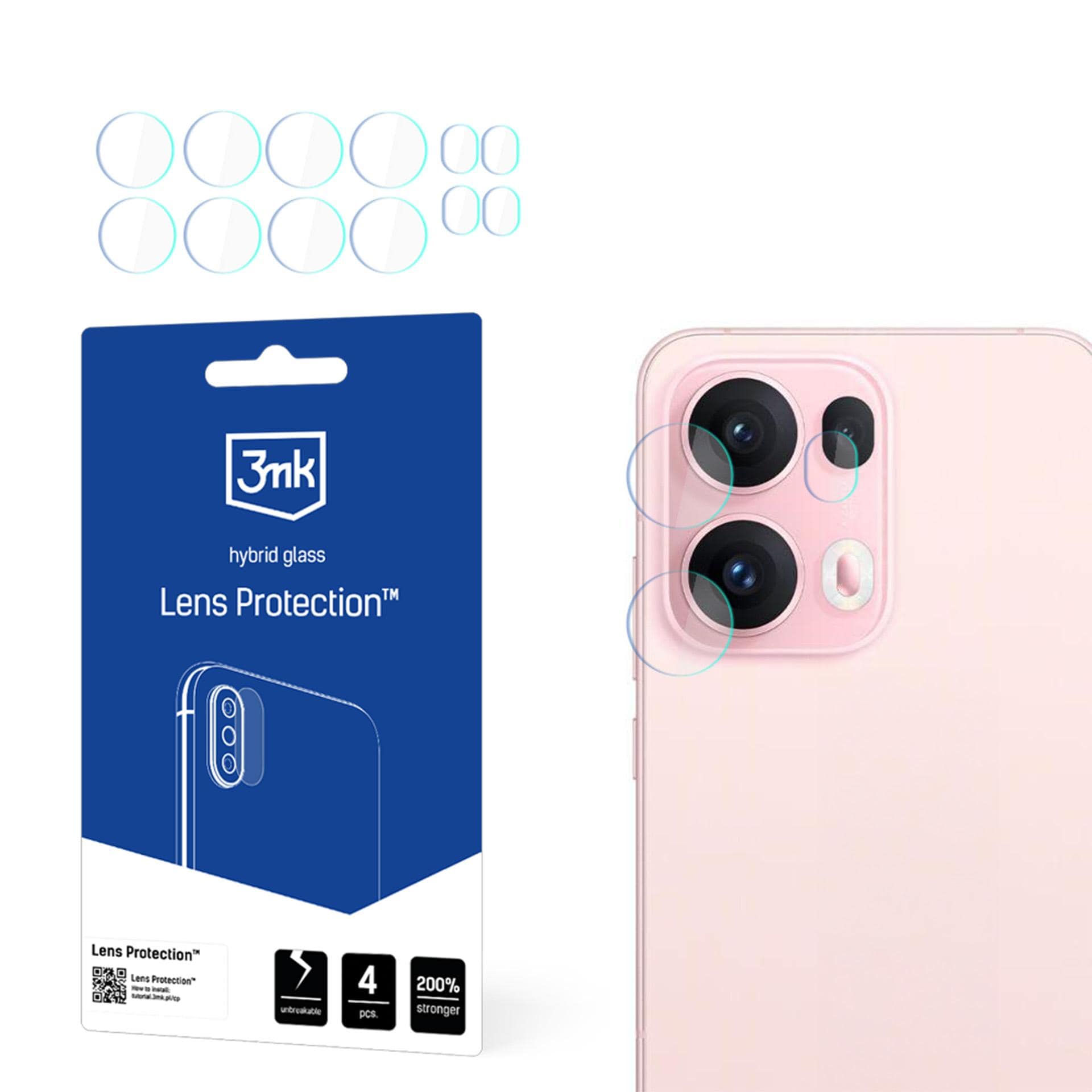 3mk Lens Protection™ hybridkameraobjektivglas til Oppo Reno 13 Pro