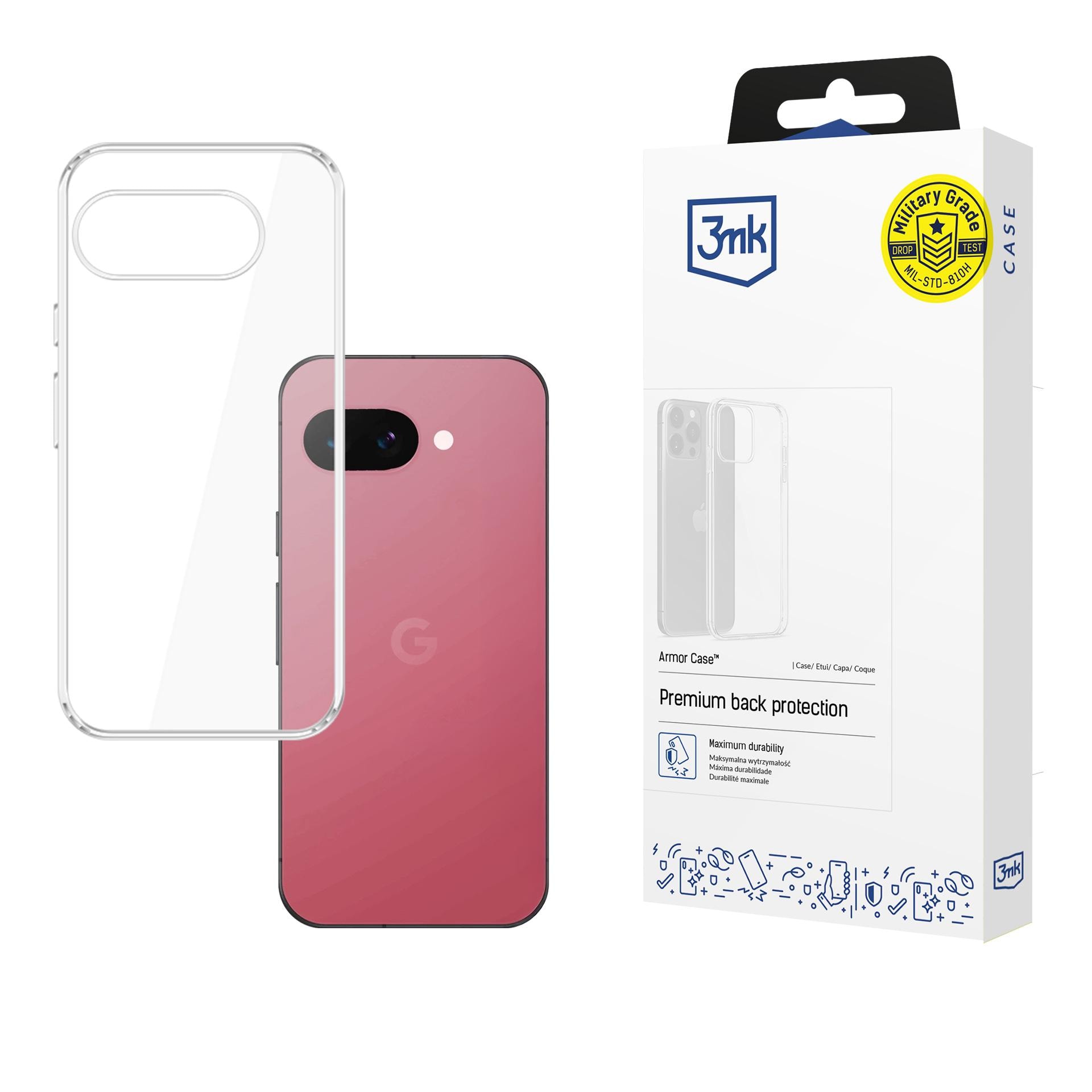 3mk Armor-etui til Google Pixel 9A – gennemsigtigt