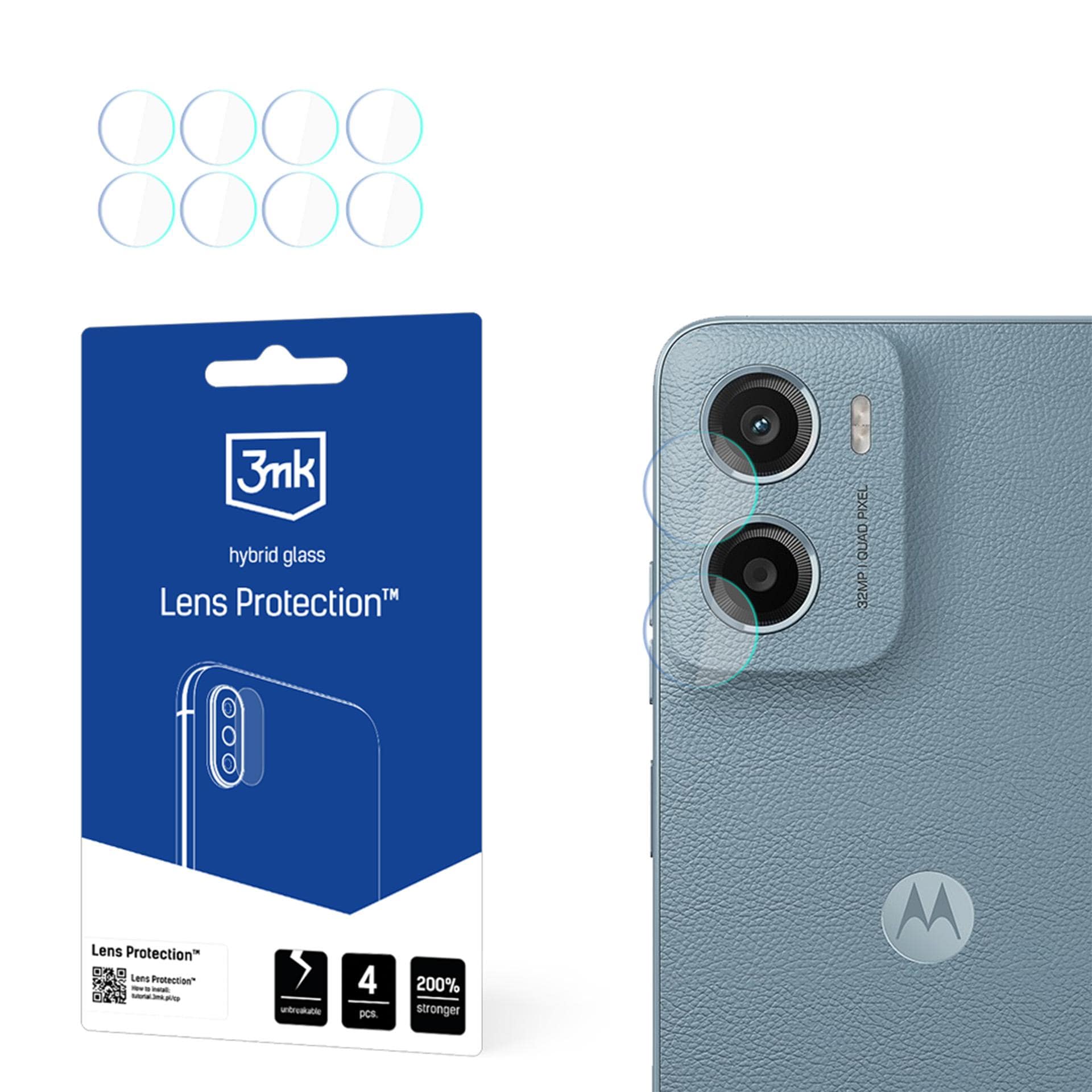 3mk Hybrid-kameraobjektivglas til Motorola Moto E15