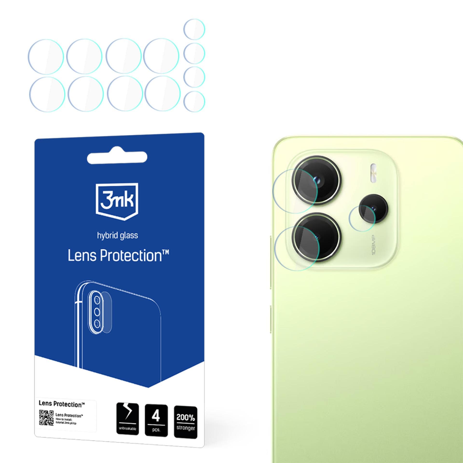 3mk-kameraobjektivbeskyttelse til Xiaomi Redmi Note 14 4G