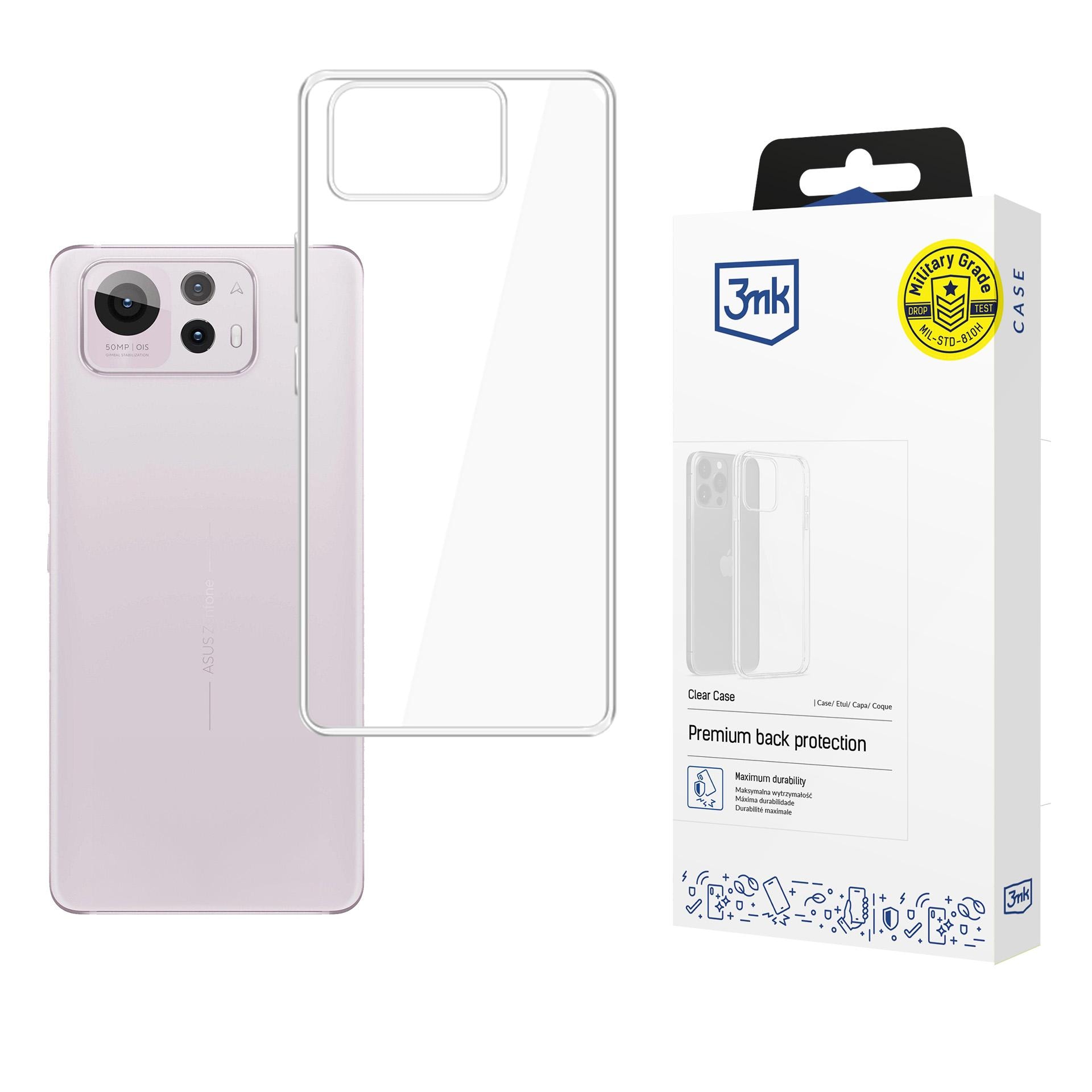 3mk gennemsigtigt cover til Asus Zenfone 12 Ultra – gennemsigtigt