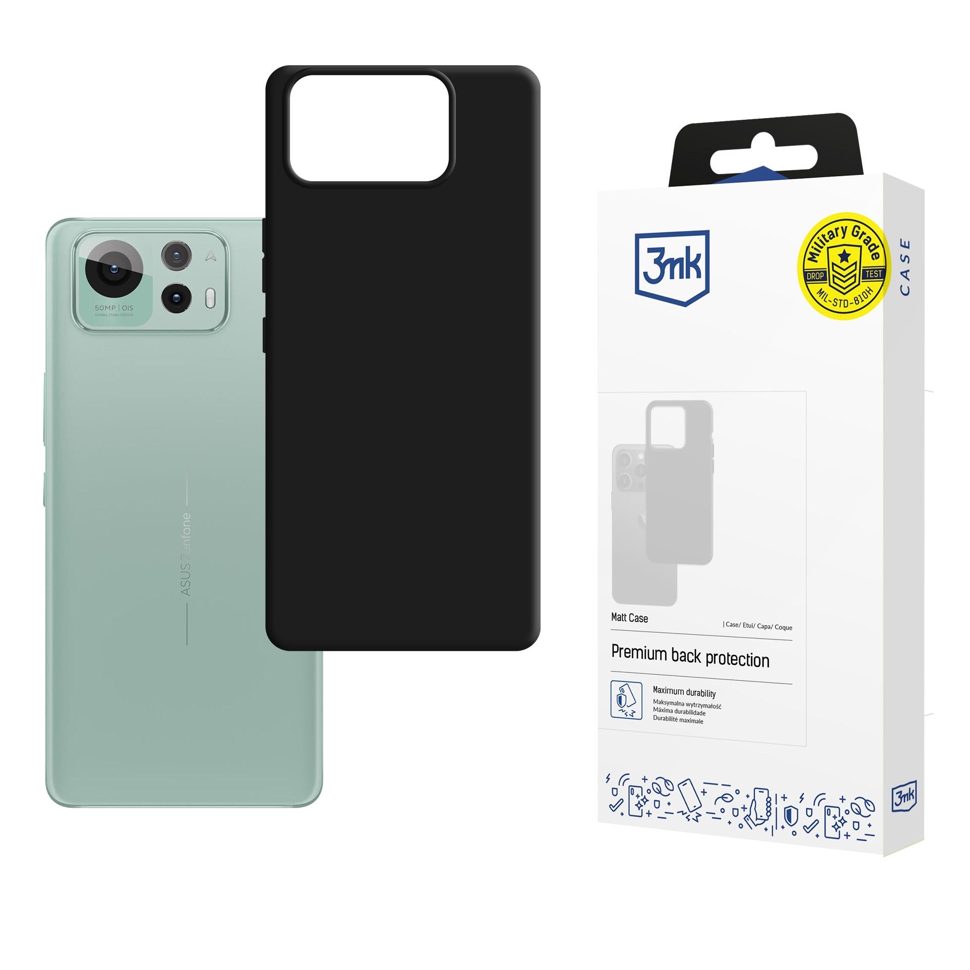 3mk mat etui til Asus Zenfone 12 Ultra – sort