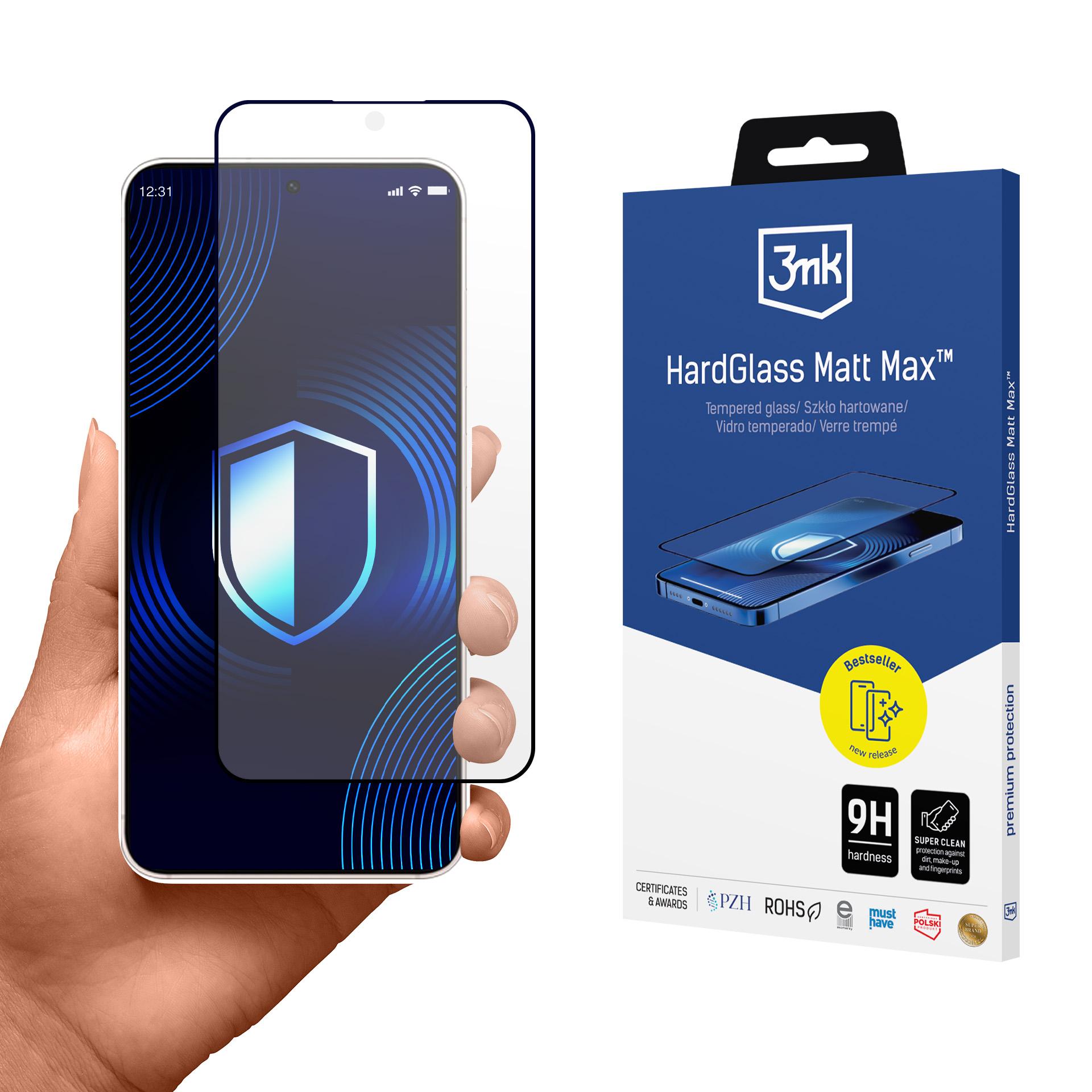 3mk HardGlass Matt Max hærdet glas til Samsung Galaxy S25 Edge