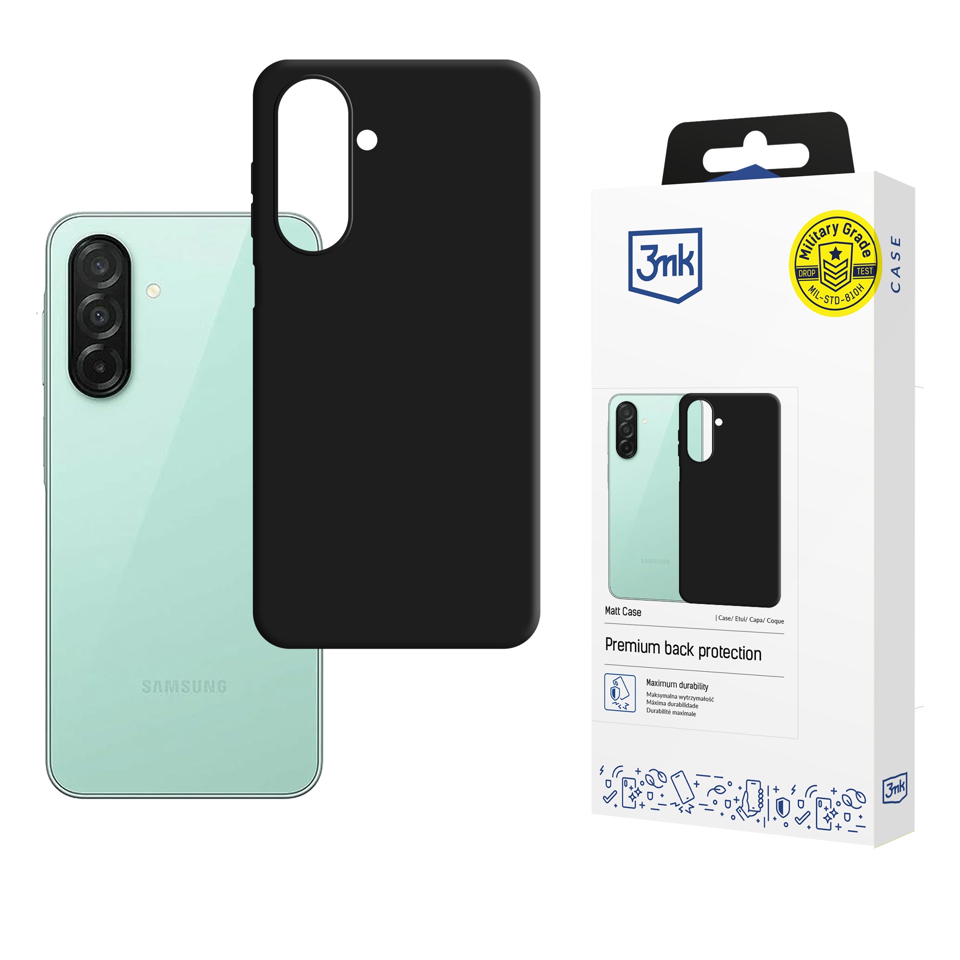 3mk mat etui til Samsung Galaxy A27 5G – mat sort