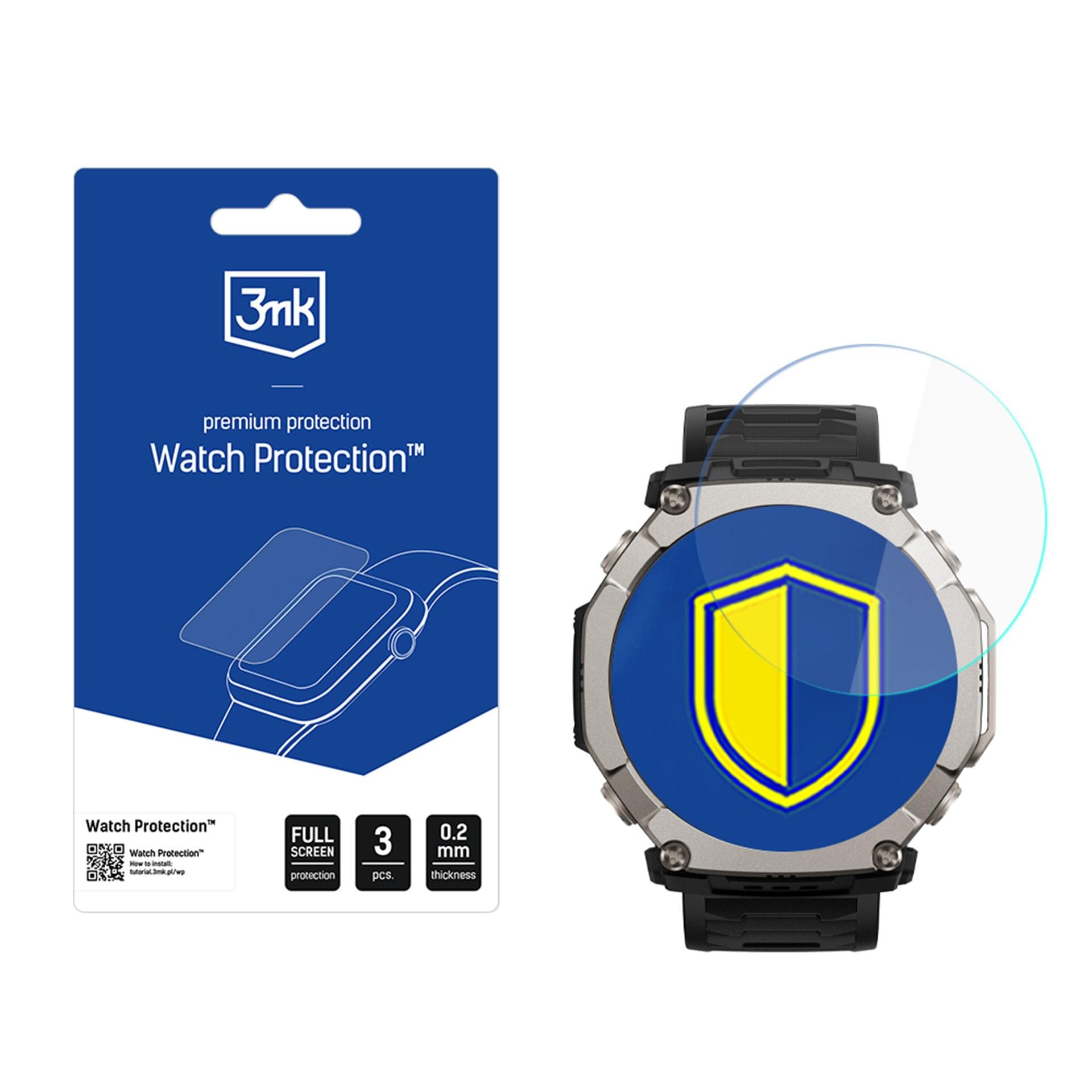 3mk Watch Protection FlexibleGlass hybridglas til Amazfit T-Rex Ultra 2