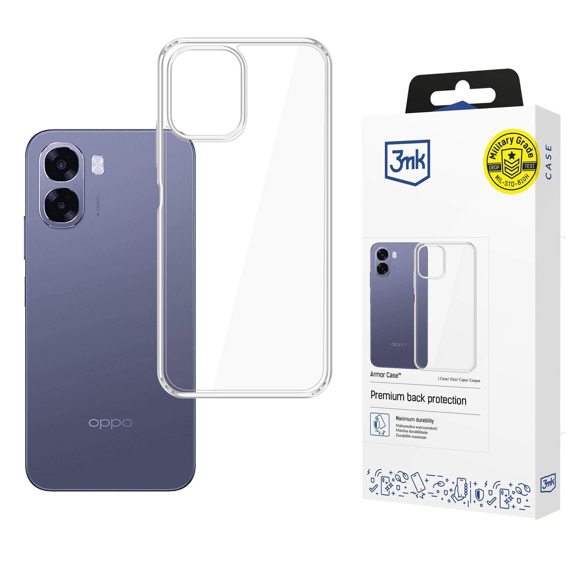 3mk Armor-etui til Oppo A6 4G / A6K 4G – Gennemsigtigt