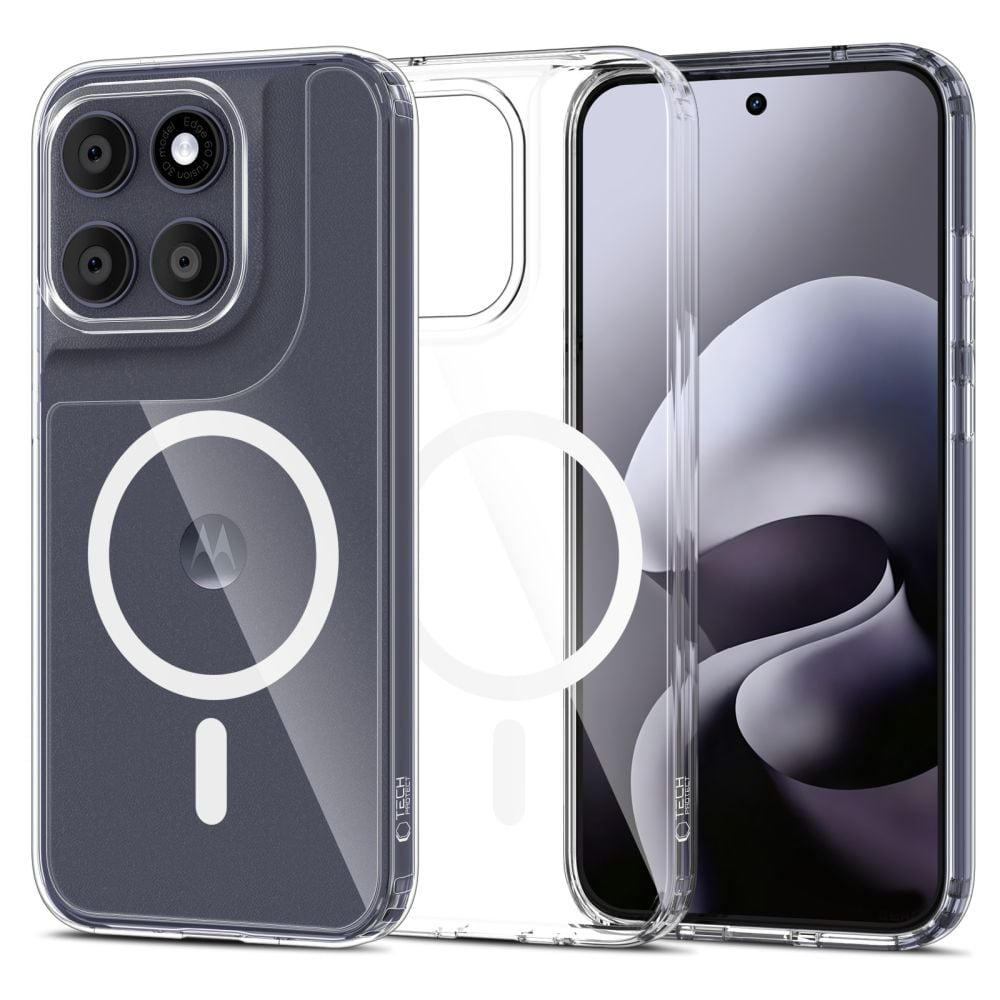 Tech-Protect FlexAir Hybrid MagSafe-etui til Motorola Moto G67 / G77 – Gennemsigtigt