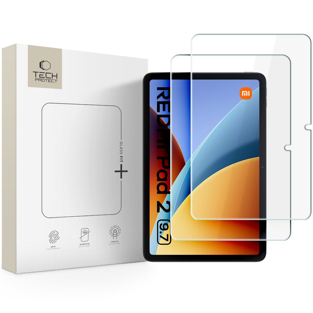 Tech-Protect Glass Fit+ 2-pak hærdet glas til Xiaomi Redmi Pad 2 9,7"