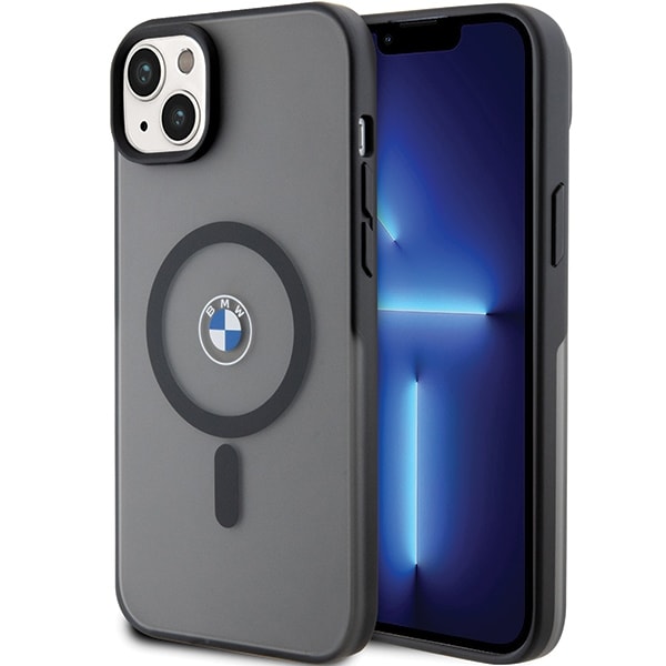 BMW Signature MagSafe-etui til iPhone 14 Plus og 15 Plus – Sort