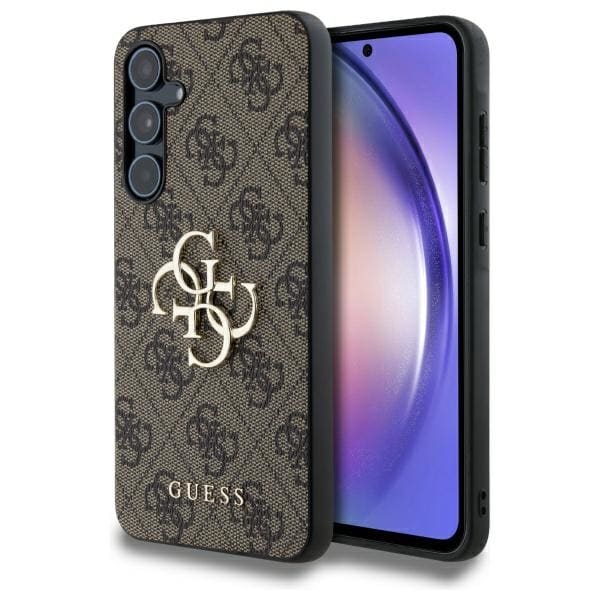 Guess 4G Big Metal Logo-etui til Samsung Galaxy A55 – brun