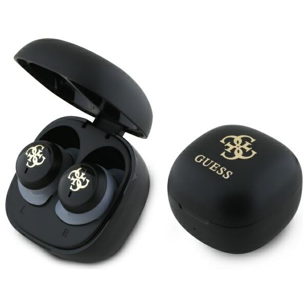 Guess Bluetooth-hovedtelefoner GUTWSJ144ESK TWS + dockingstation sort/sort iriserende 4G m. logo