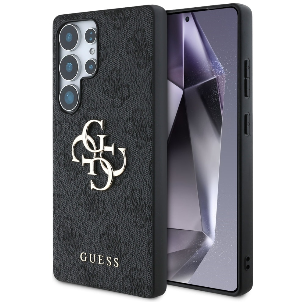 Guess Big 4G Logo Classic Logo-etui til Samsung Galaxy S25 Ultra, sort