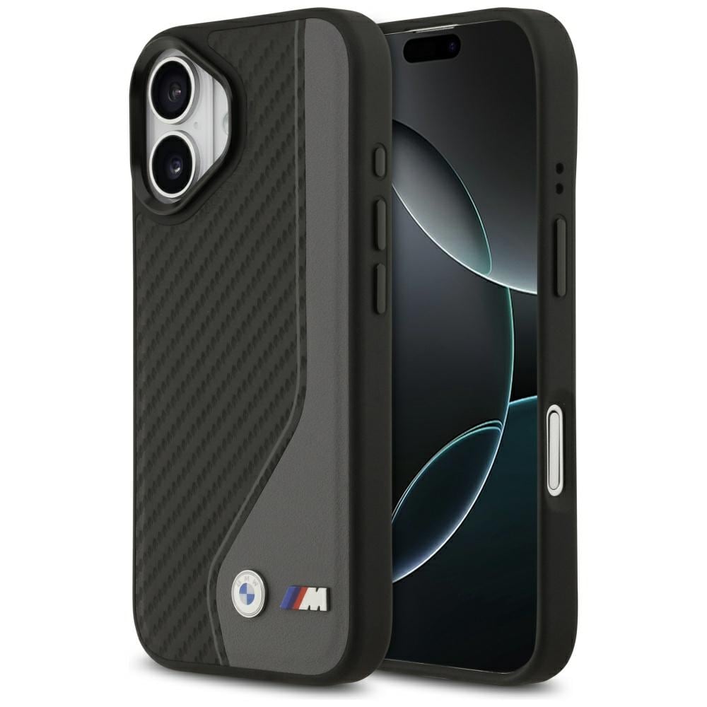 BMW M Carbon-logo MagSafe-etui til iPhone 17 – sort og grå