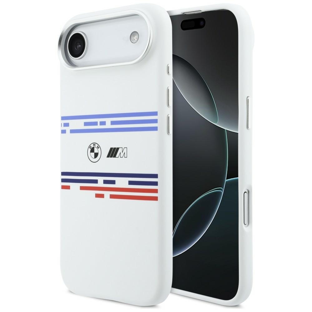 BMW M Silicon Horizontal Line MagSafe-etui til iPhone Air – hvid