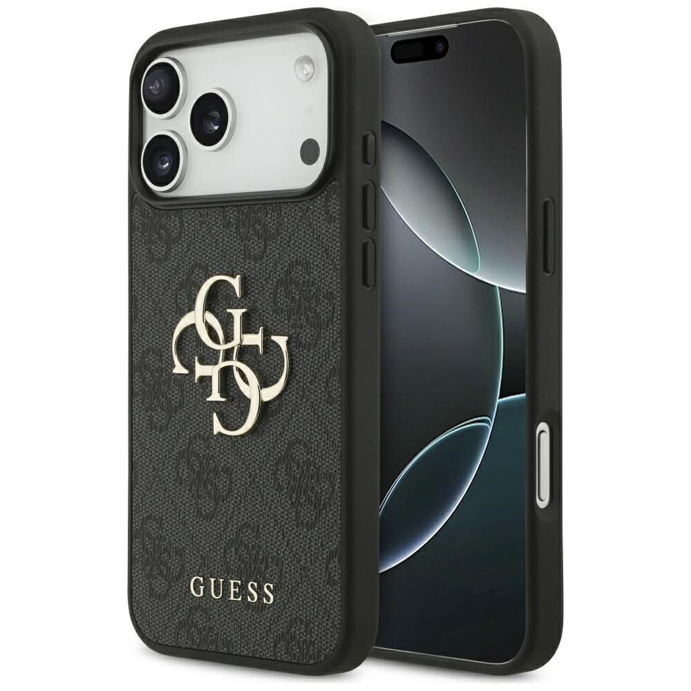 Guess 4G Big Logo-etui til iPhone 17 Pro Max – Sort