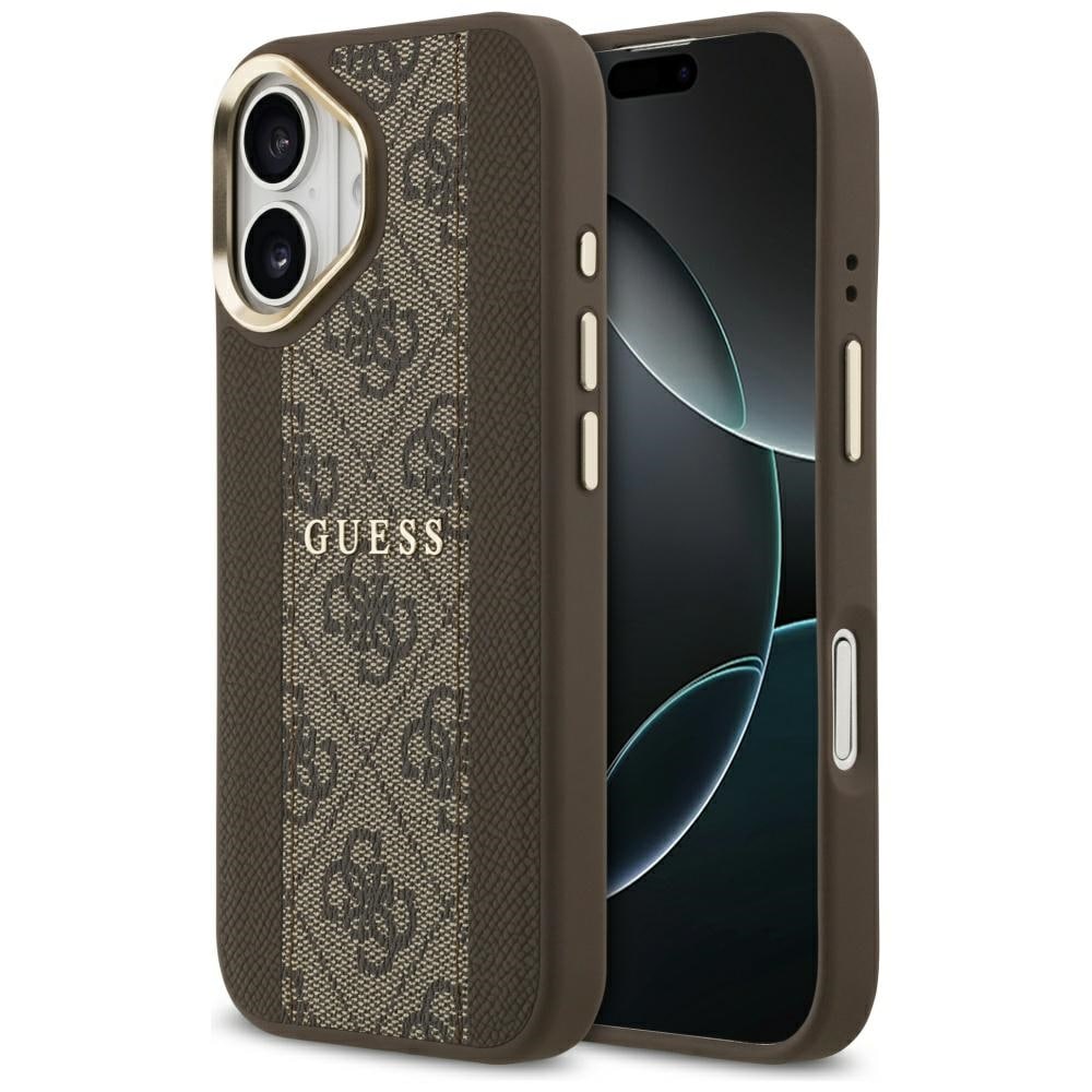 Guess 4G Stripe MagSafe-etui til iPhone 17 – brun